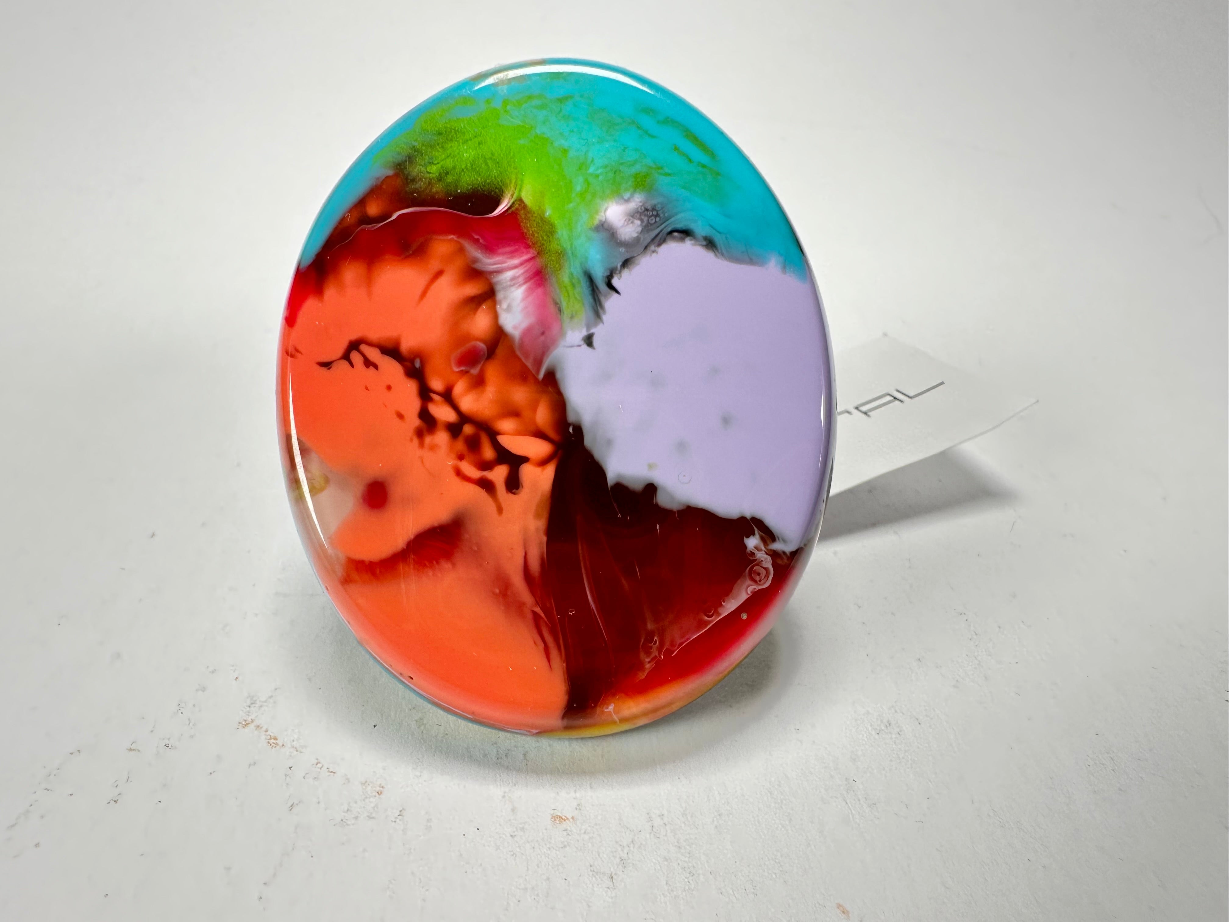 Sobral - Multi-Colour "Munique" K.Polido Resin Ring ( 005145 ) - Size UK S / US 9