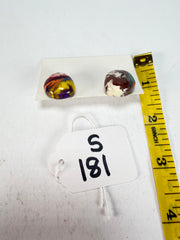 Sobral - Multi-Colour "Onda Wave" Pollock Resin Earrings ( 005330 )