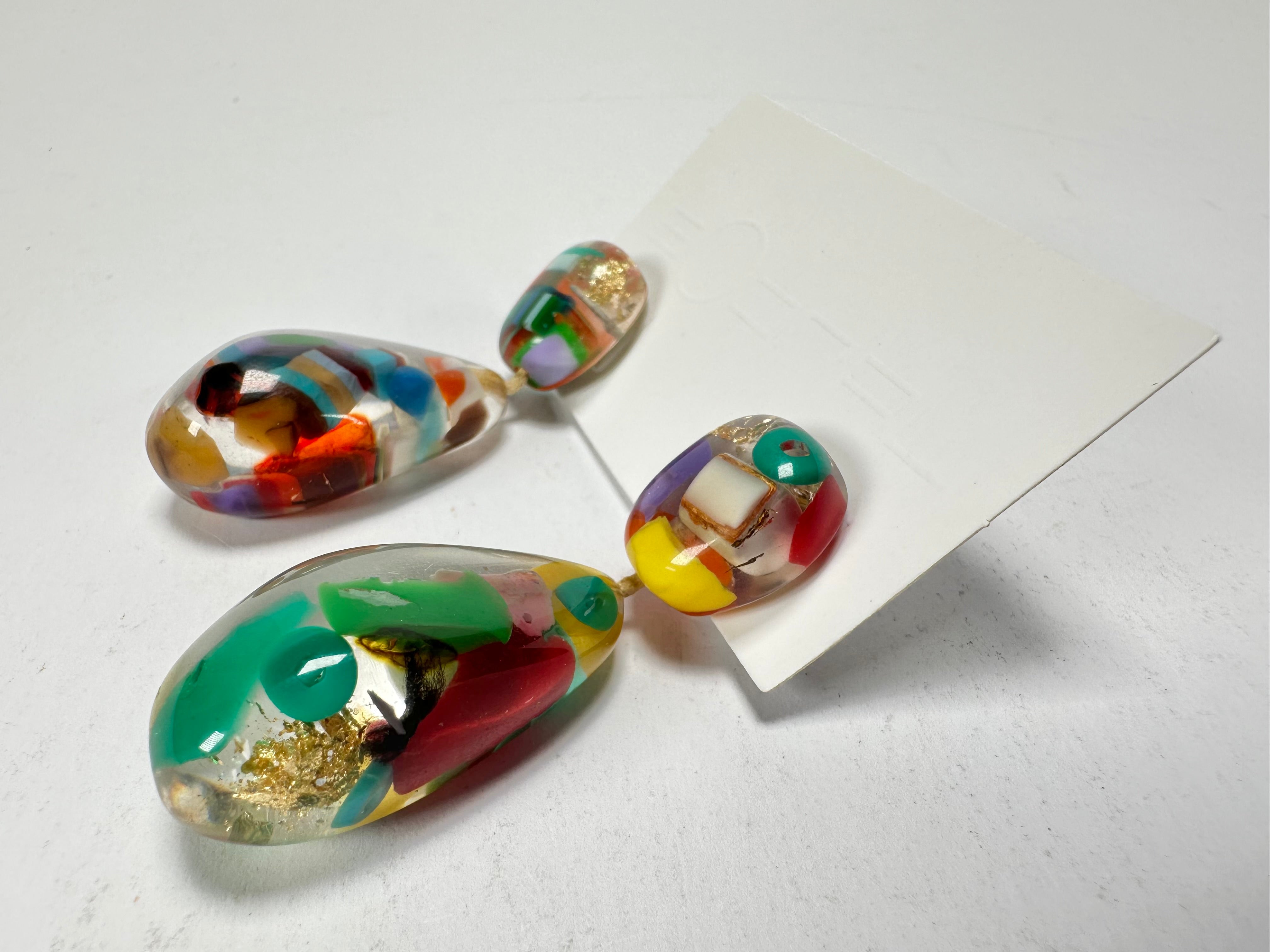 Sobral - Past Present "Recreio" Resin Earrings ( 005090 )