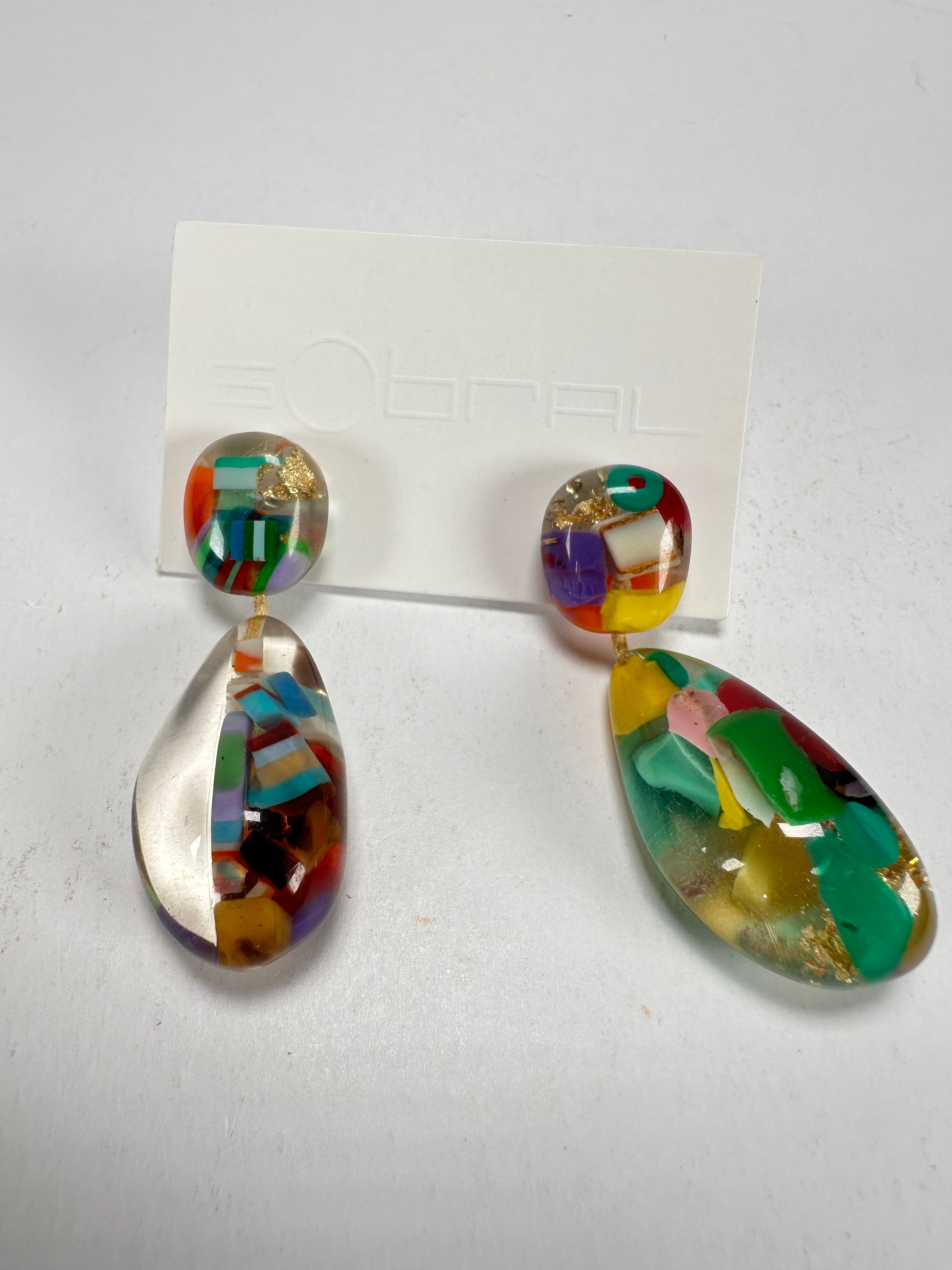 Sobral - Past Present "Recreio" Resin Earrings ( 005090 )