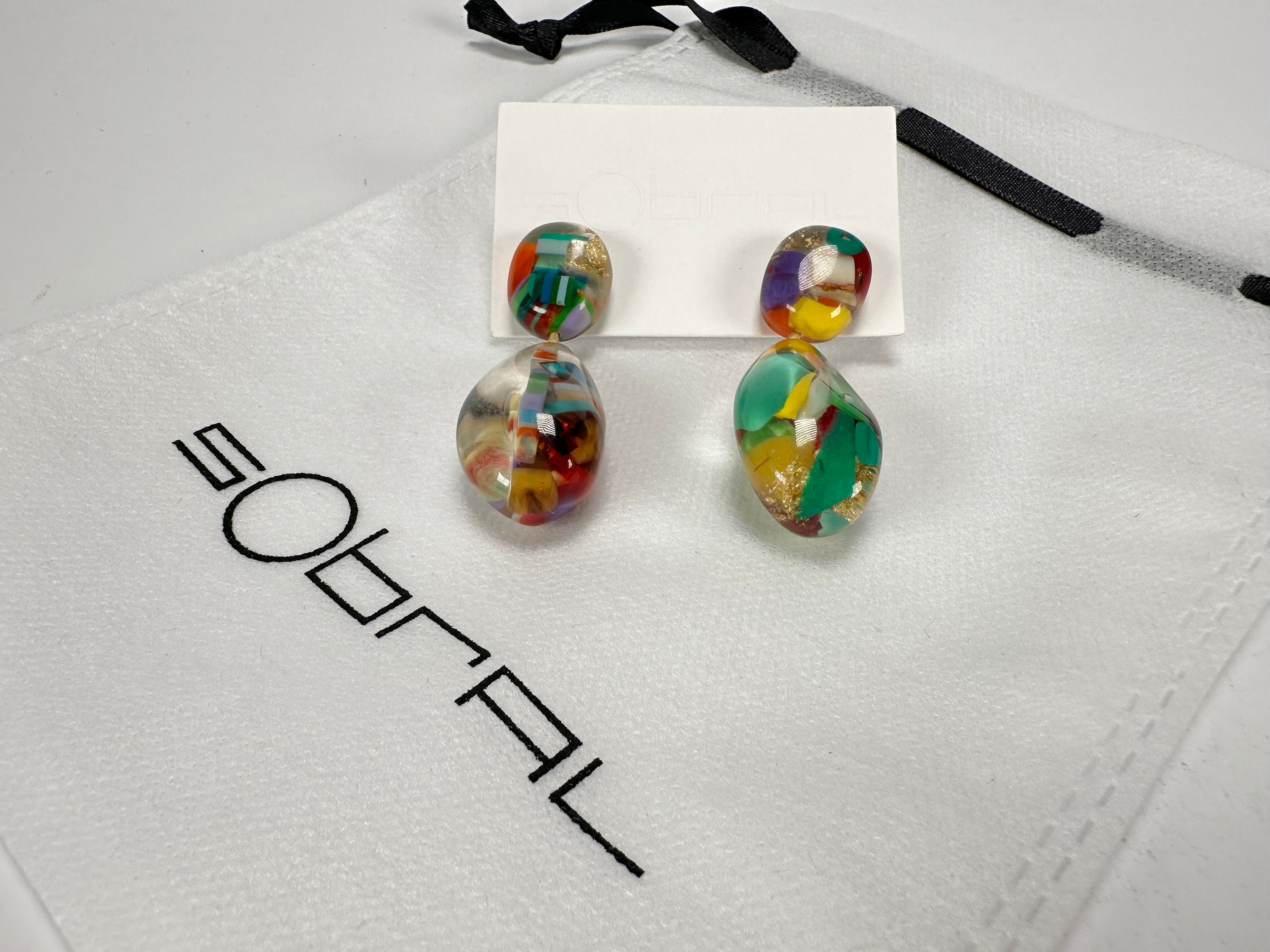 Sobral - Past Present "Recreio" Resin Earrings ( 005090 )