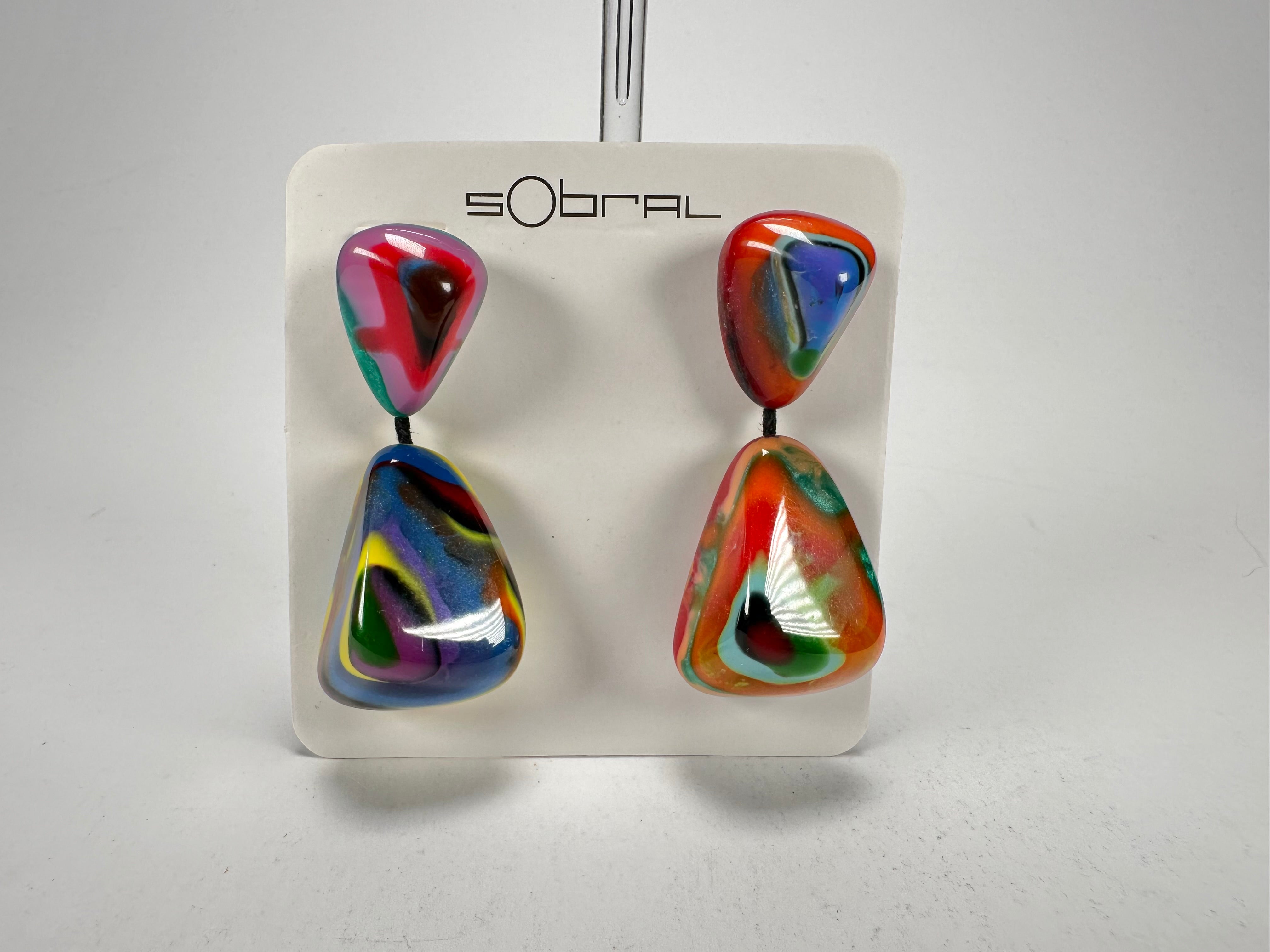 Sobral - Multi-Colour "Anton" Resin Earrings ( 003611 )