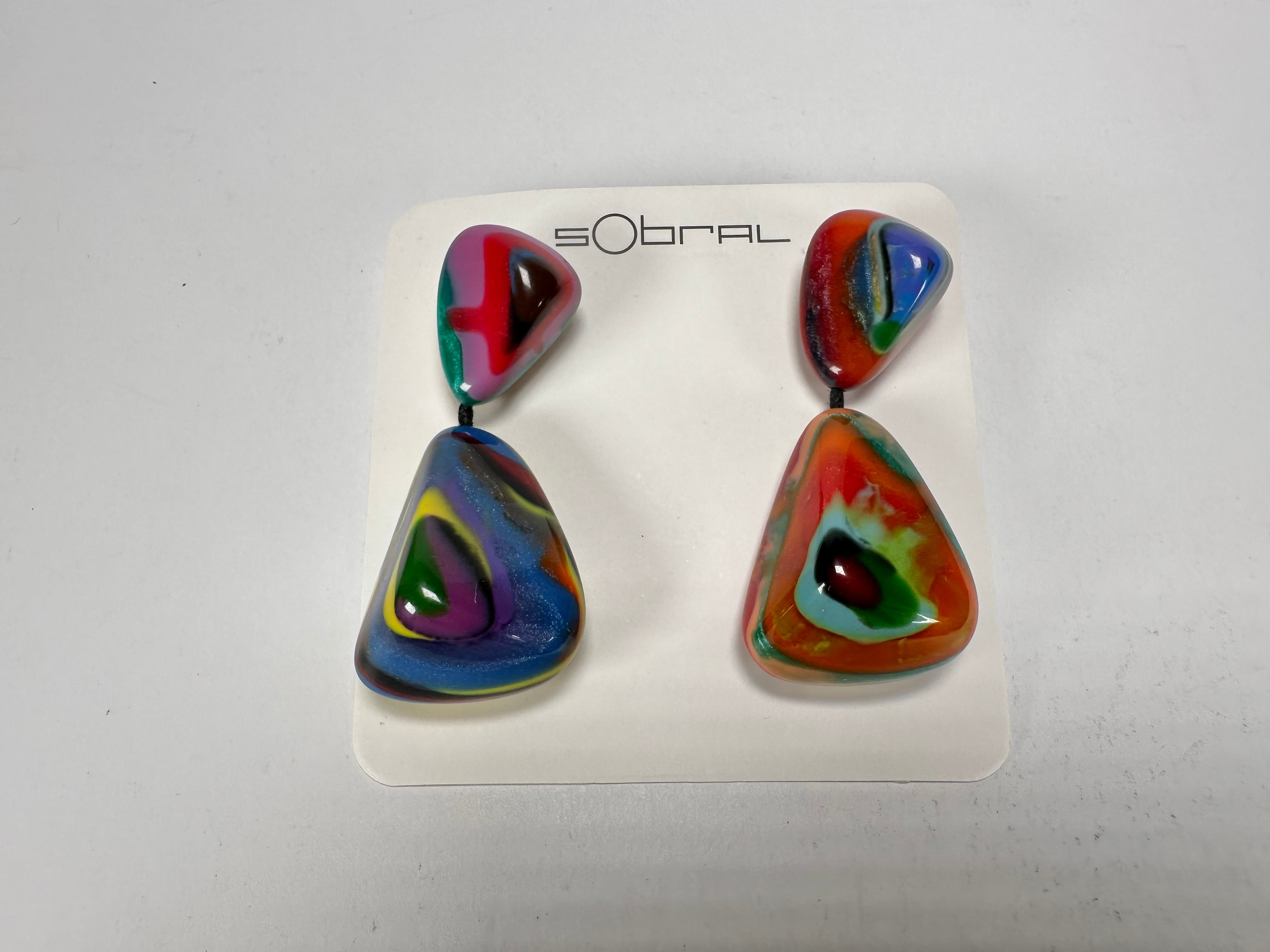 Sobral - Multi-Colour "Anton" Resin Earrings ( 003611 )