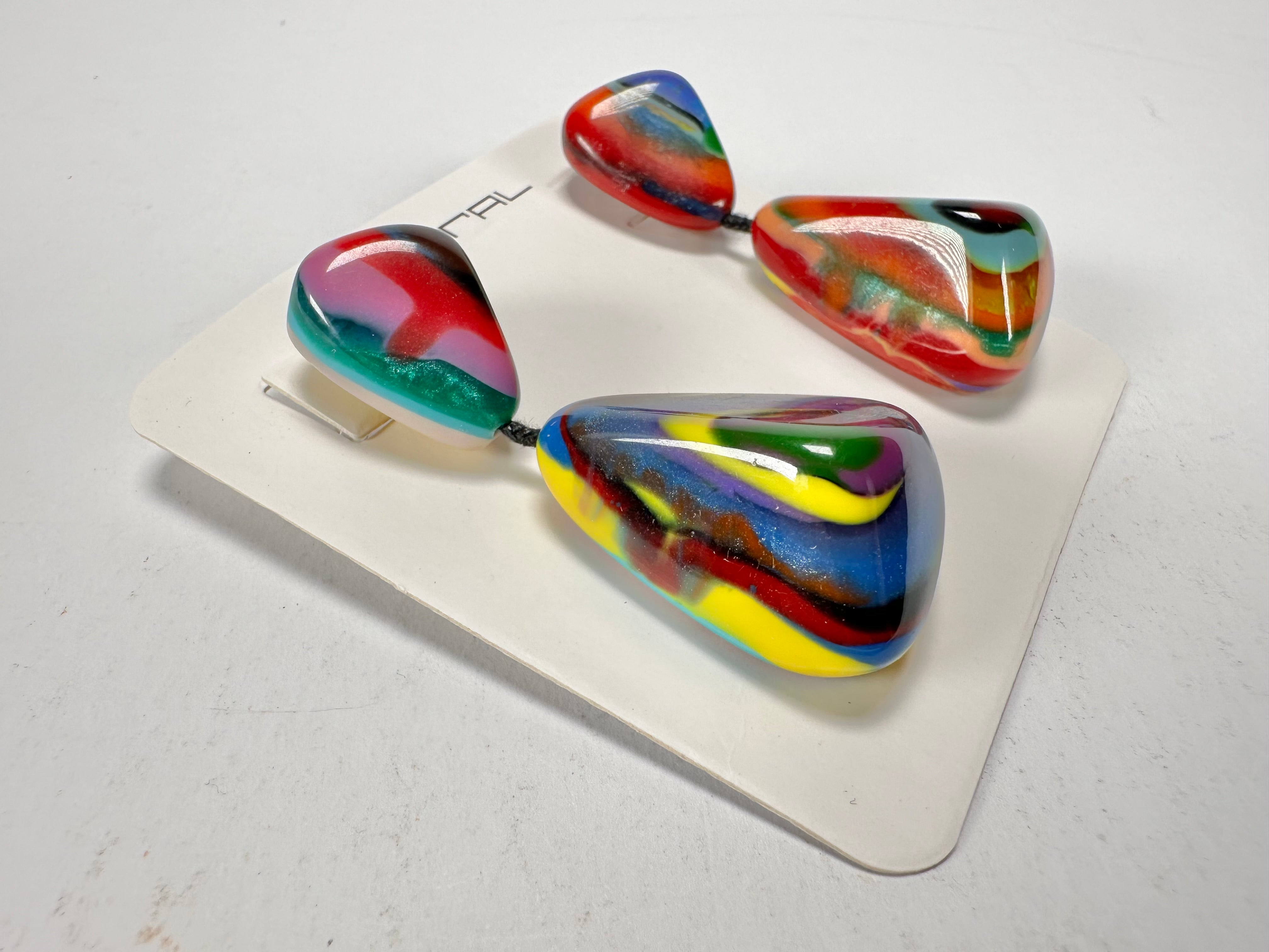 Sobral - Multi-Colour "Anton" Resin Earrings ( 003611 )