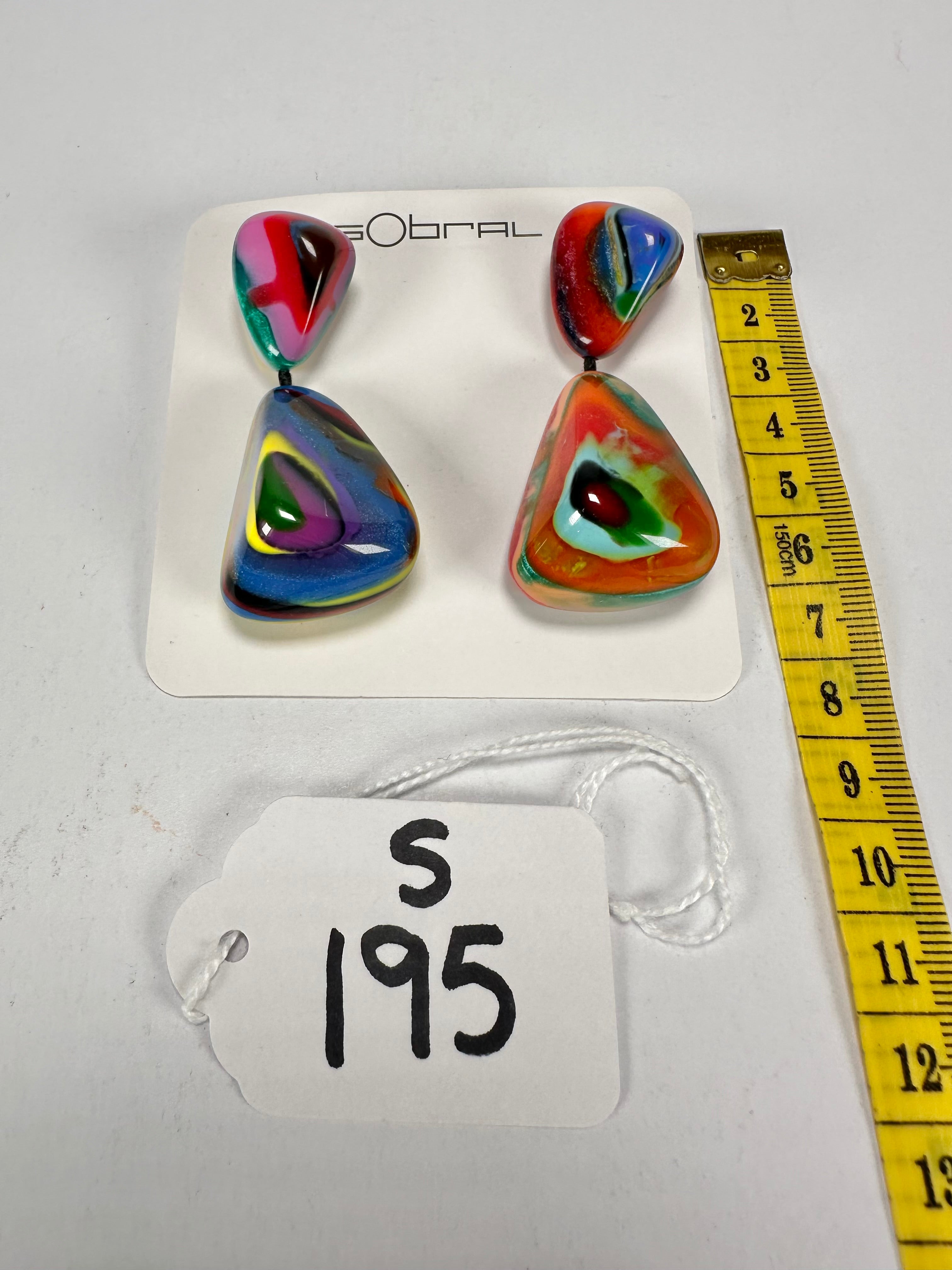 Sobral - Multi-Colour "Anton" Resin Earrings ( 003611 )