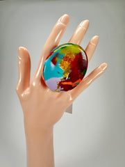 Sobral - Multi-Colour "Munique" K.Polido Resin Ring ( 005145 ) - Size UK U / US 10
