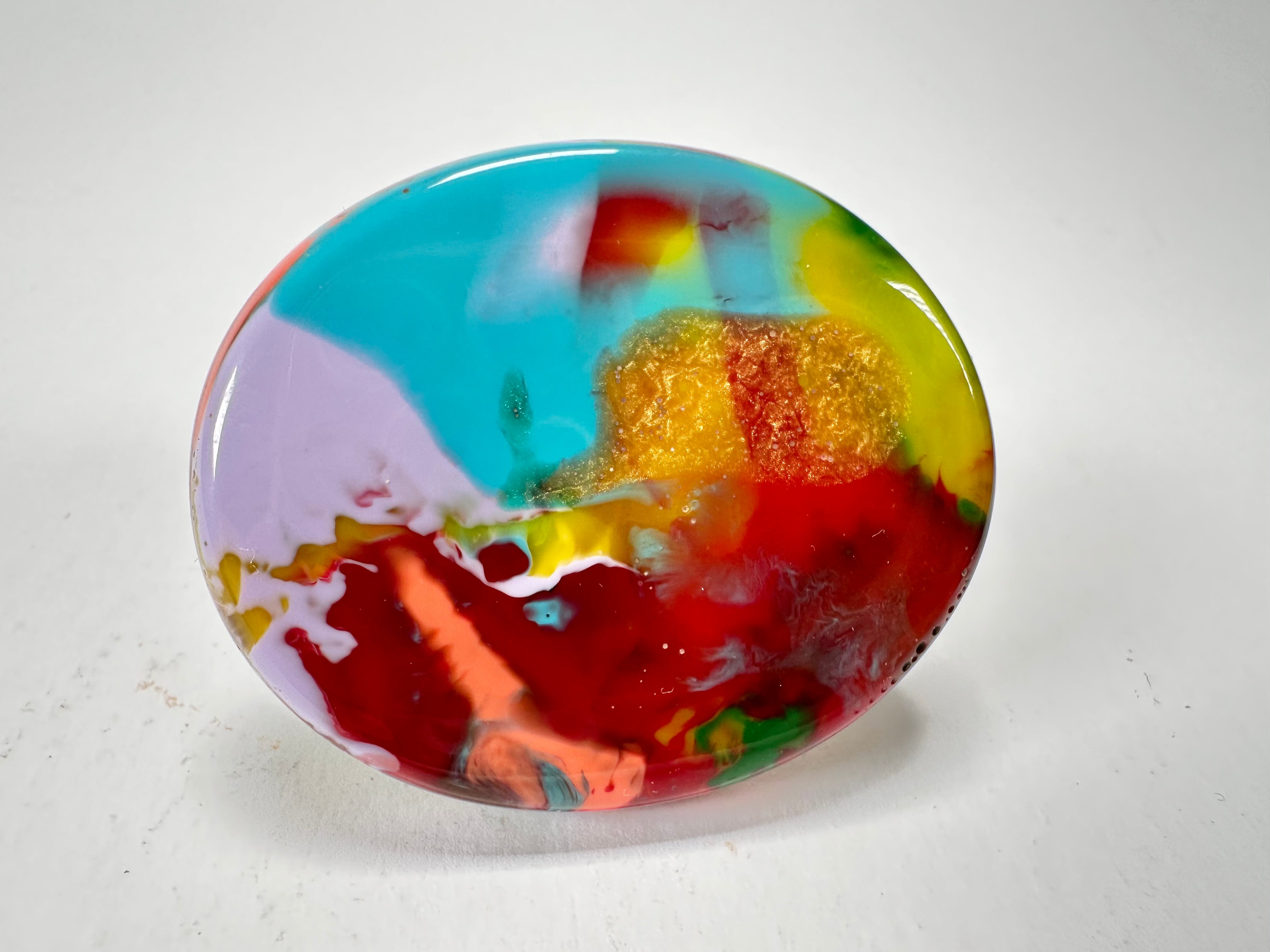 Sobral - Multi-Colour "Munique" K.Polido Resin Ring ( 005145 ) - Size UK U / US 10