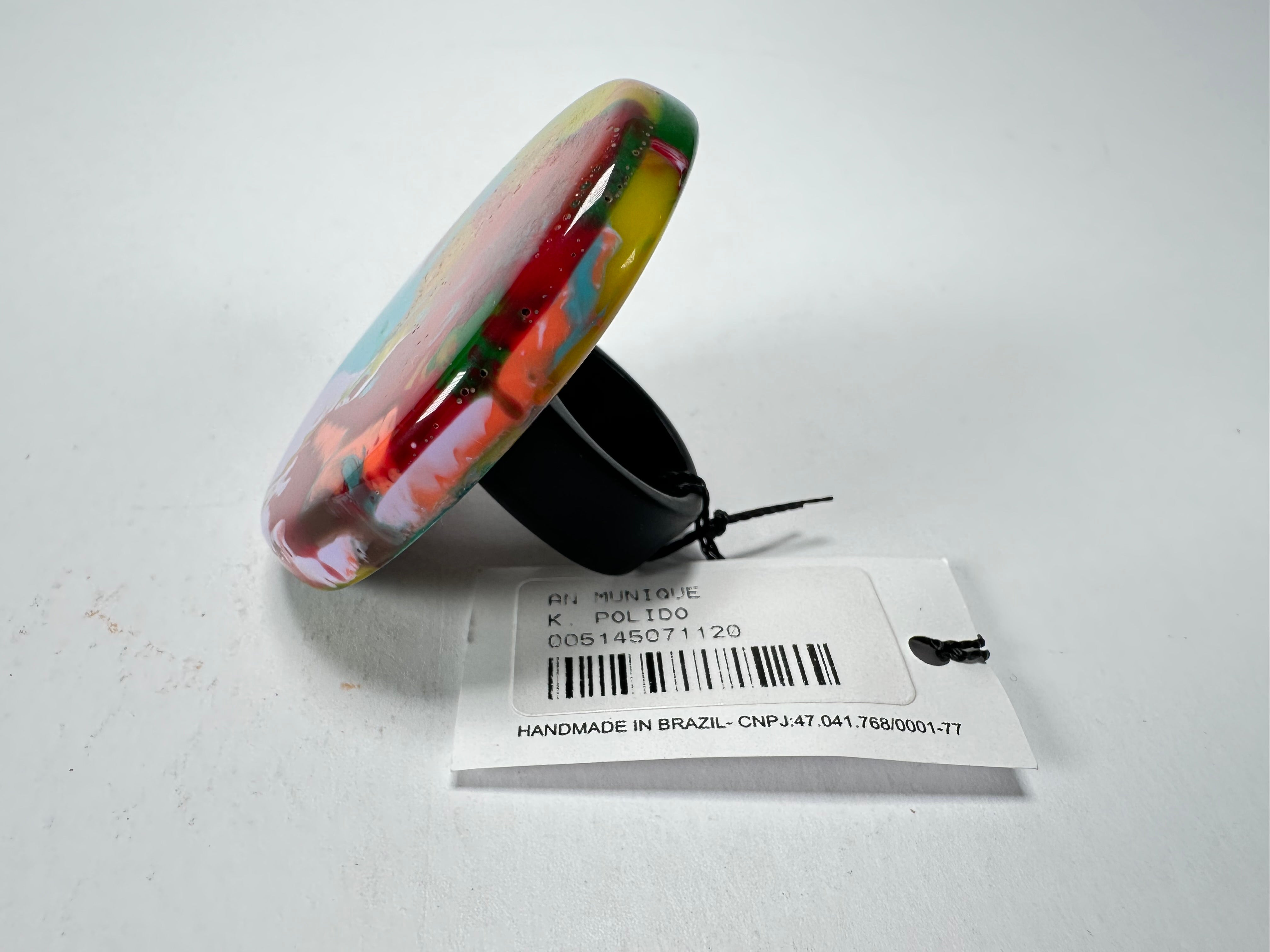 Sobral - Multi-Colour "Munique" K.Polido Resin Ring ( 005145 ) - Size UK U / US 10