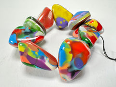 Sobral - Multi-Colour "Fuga" Diamante Elasticated Resin Bracelet ( 003619 )