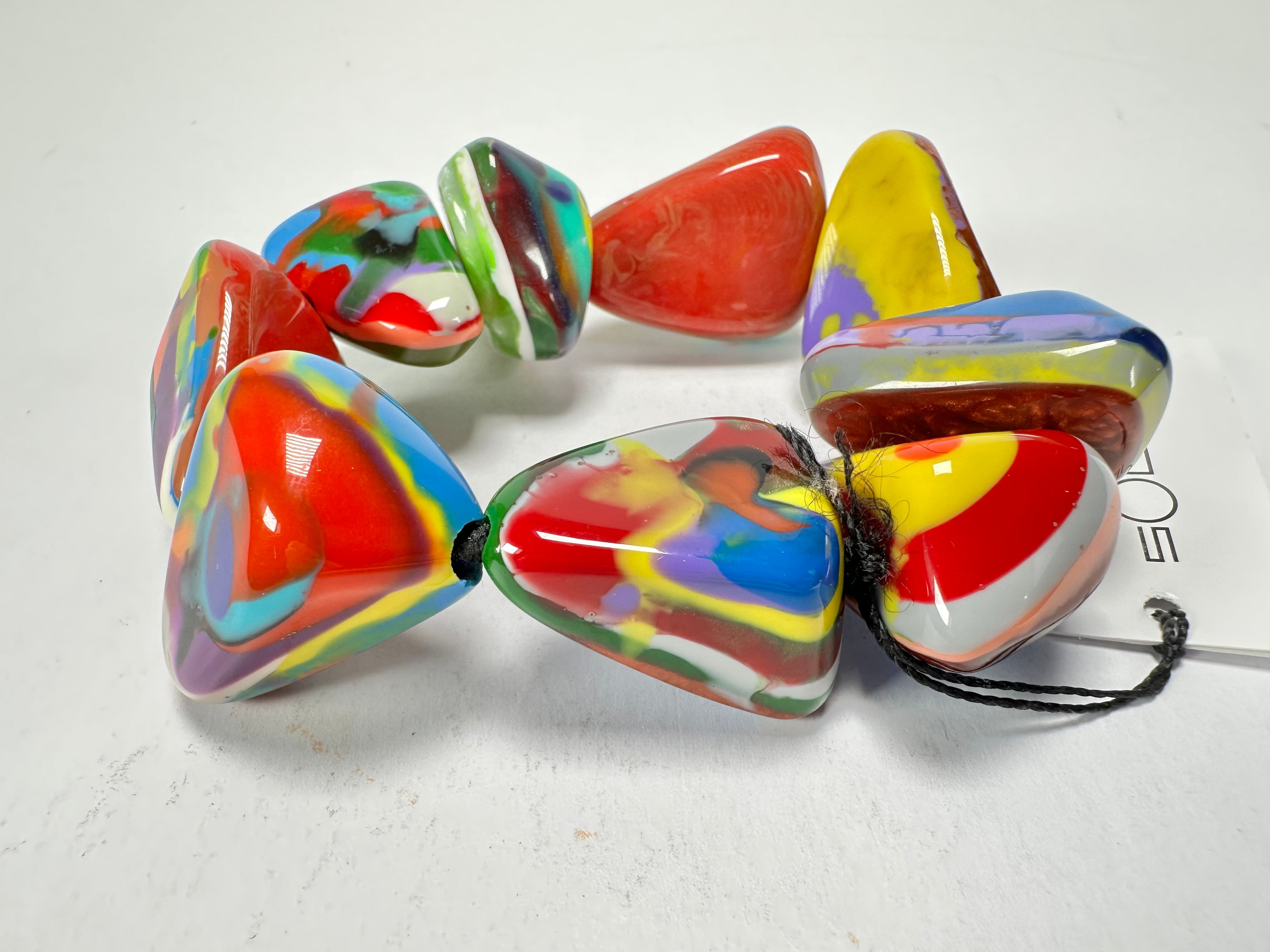 Sobral - Multi-Colour "Fuga" Diamante Elasticated Resin Bracelet ( 003619 )