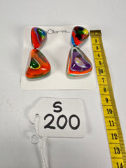 Sobral - Multi-Colour "Anton" Resin Earrings ( 003611 )