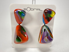 Sobral - Multi-Colour "Anton" Resin Earrings ( 003611 )
