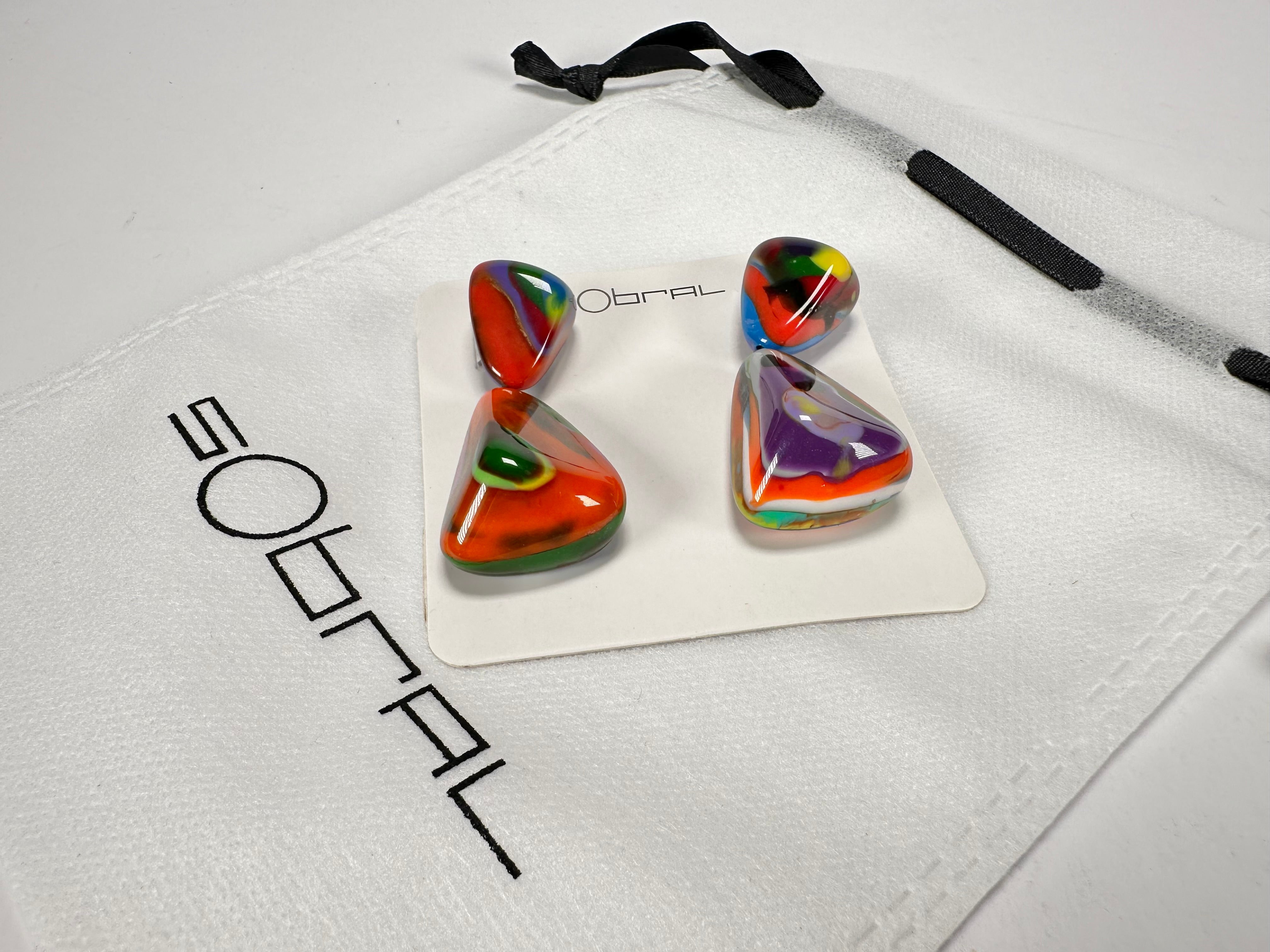 Sobral - Multi-Colour "Anton" Resin Earrings ( 003611 )