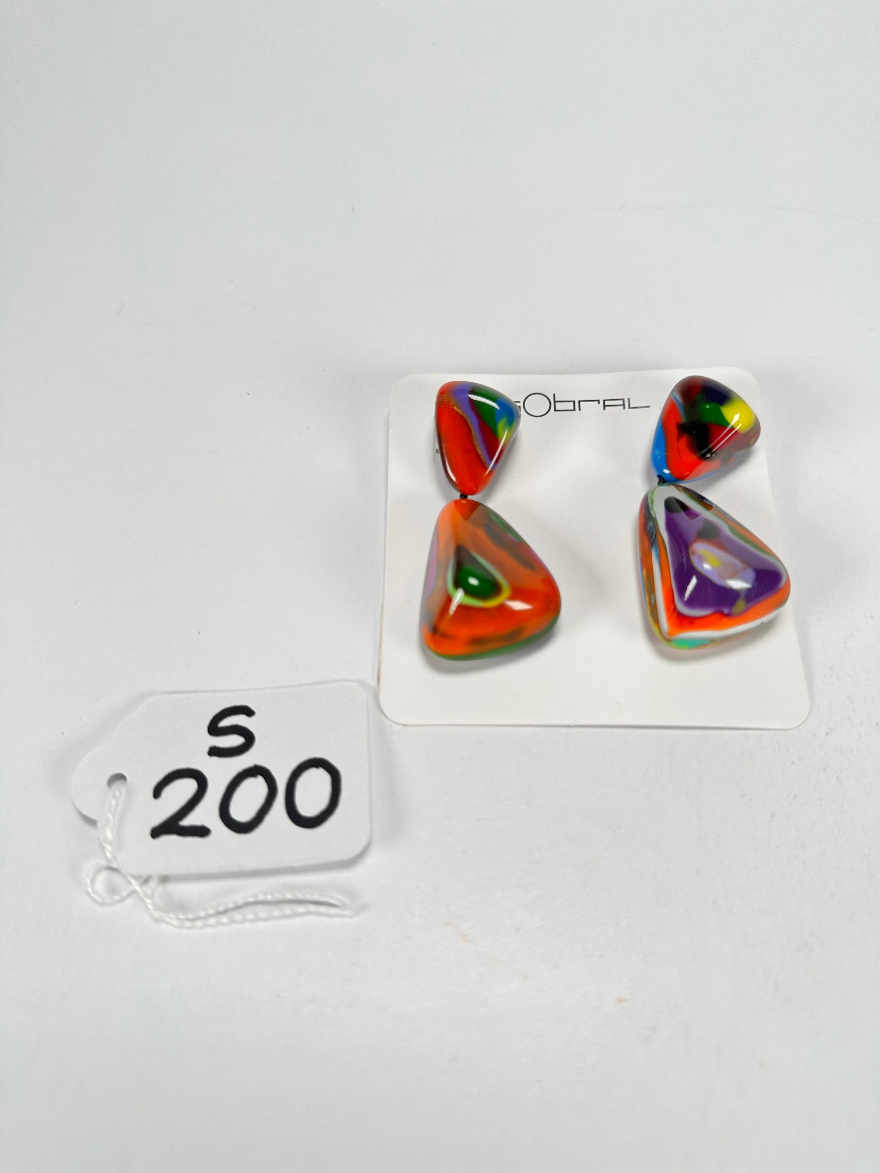 Sobral - Multi-Colour "Anton" Resin Earrings ( 003611 )