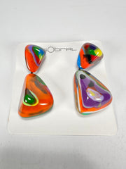 Sobral - Multi-Colour "Anton" Resin Earrings ( 003611 )