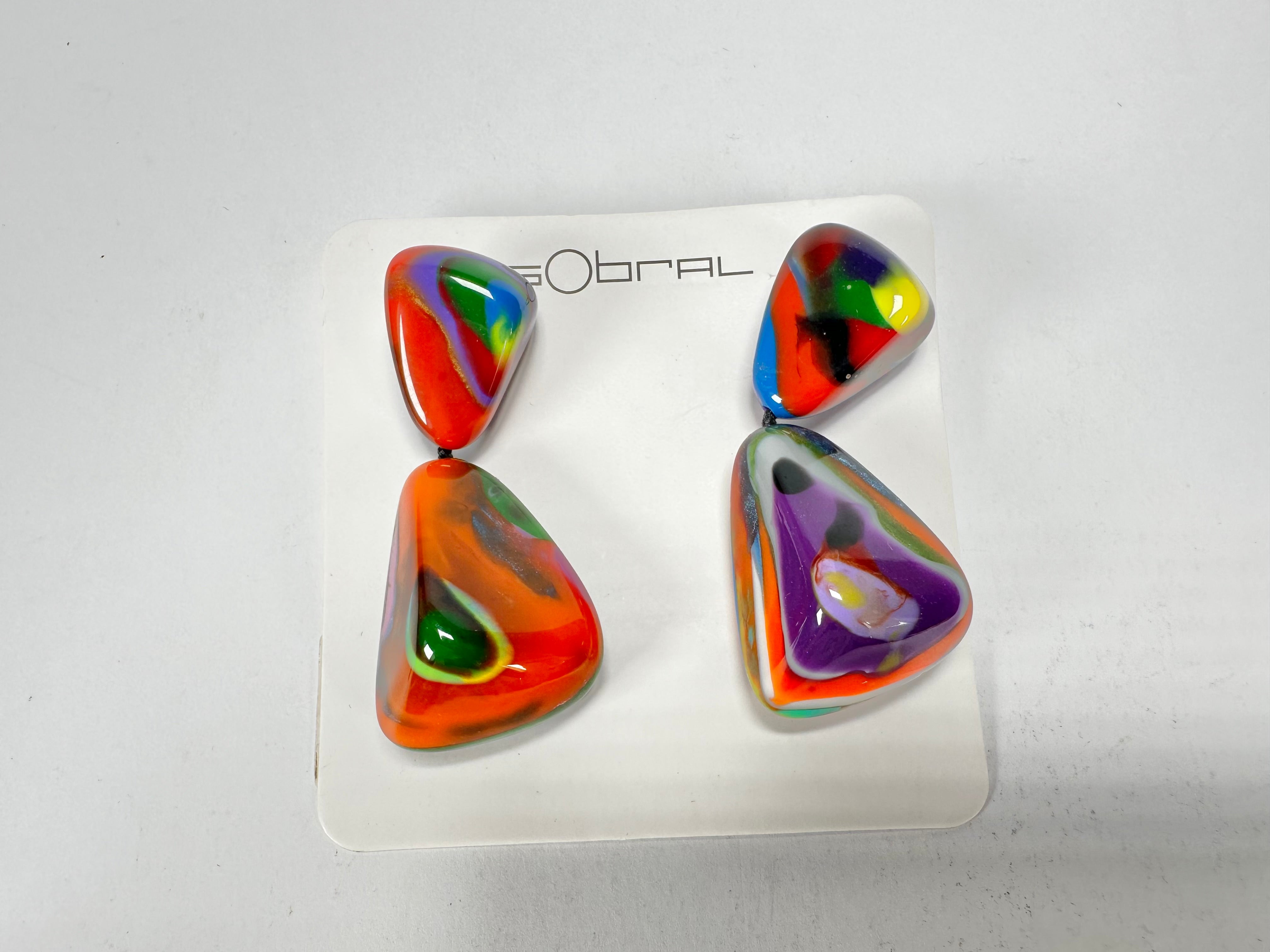 Sobral - Multi-Colour "Anton" Resin Earrings ( 003611 )