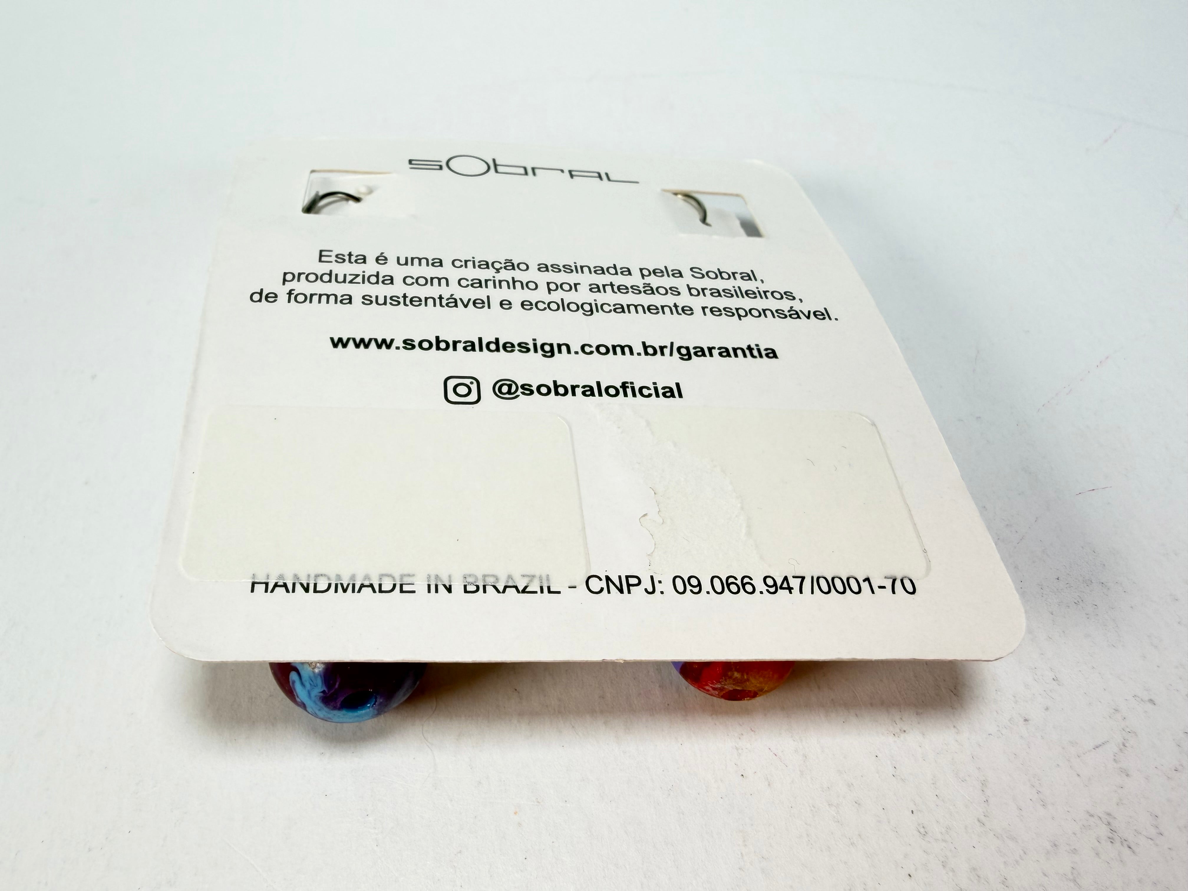 Sobral - Multi-Colour "Dual Stack" Studio Creation Pollock Resin Earrings ( 000000 )