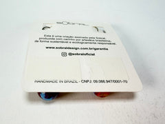 Sobral - Multi-Colour "Dual Stack" Studio Creation Pollock Resin Earrings ( 000000 )