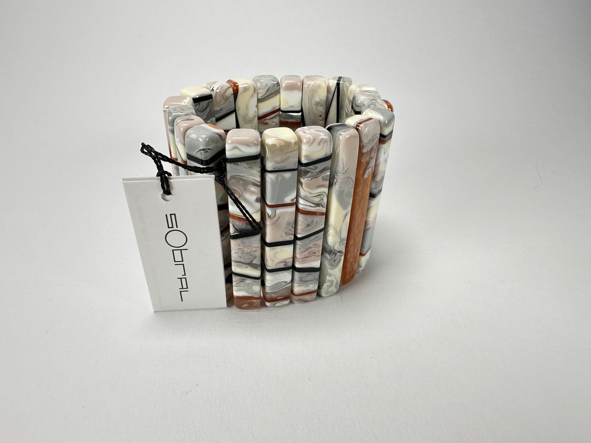 Sobral - Lágrima D'or "Yasmin" Elasticated Resin Bracelet ( 003137 )