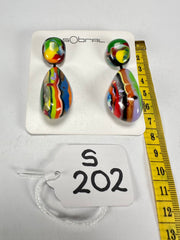 Sobral - Multi-Colour "Clave Efeitos" K.Polido Resin Earrings ( 004606 )
