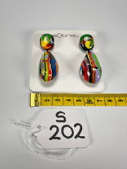 Sobral - Multi-Colour "Clave Efeitos" K.Polido Resin Earrings ( 004606 )