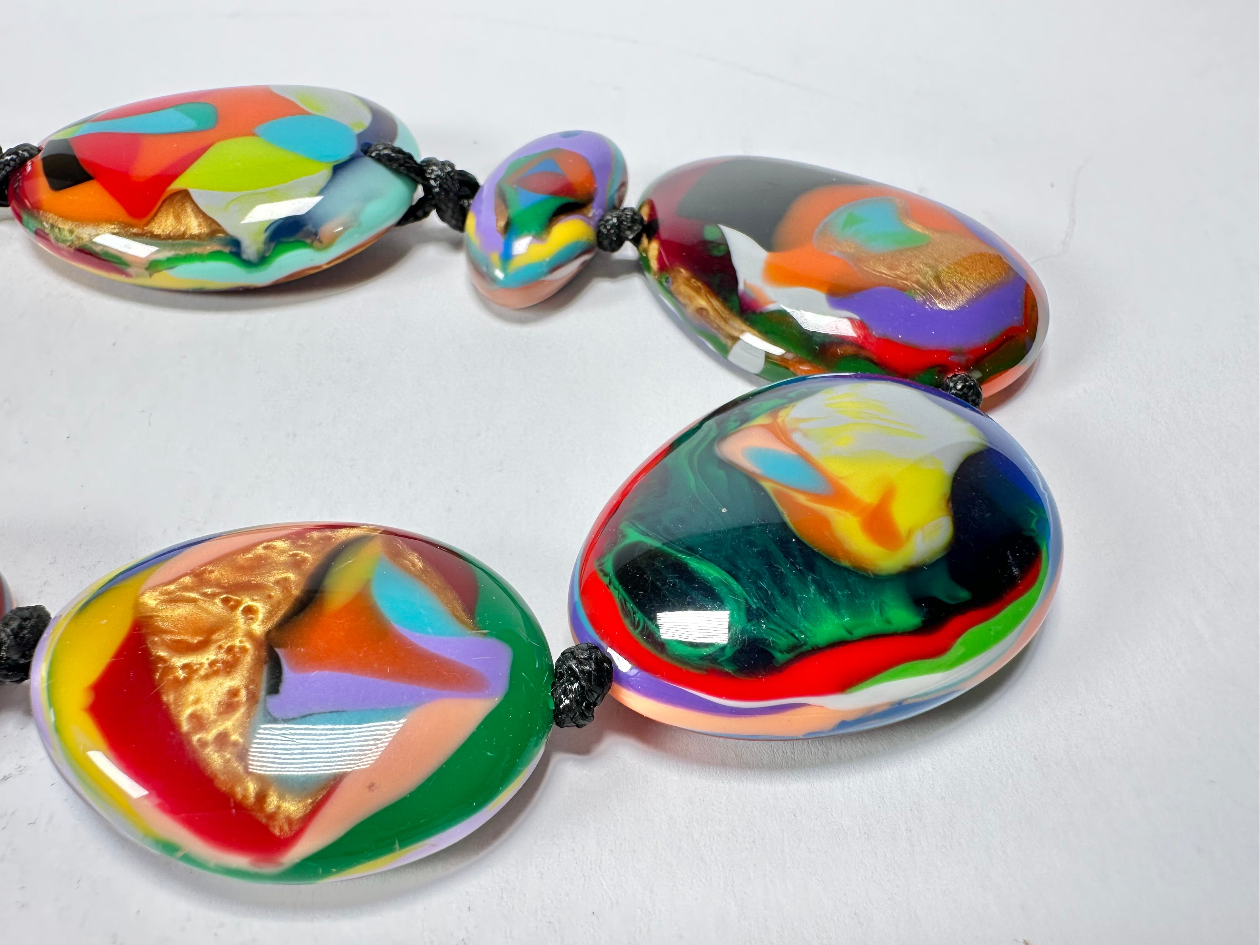 Sobral - Multi-Colour "Gaby" K.Polido Resin Necklace ( 004053 )