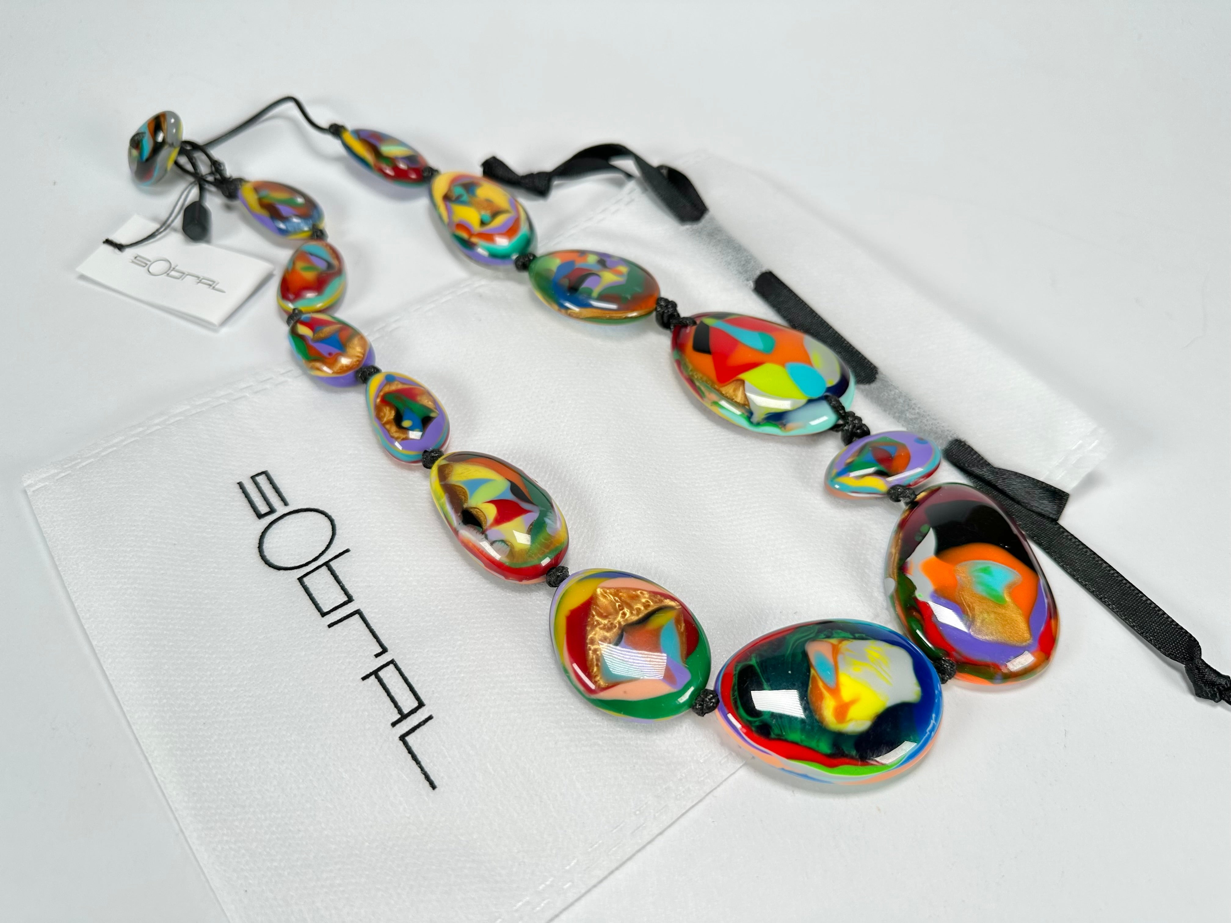 Sobral - Multi-Colour "Gaby" K.Polido Resin Necklace ( 004053 )