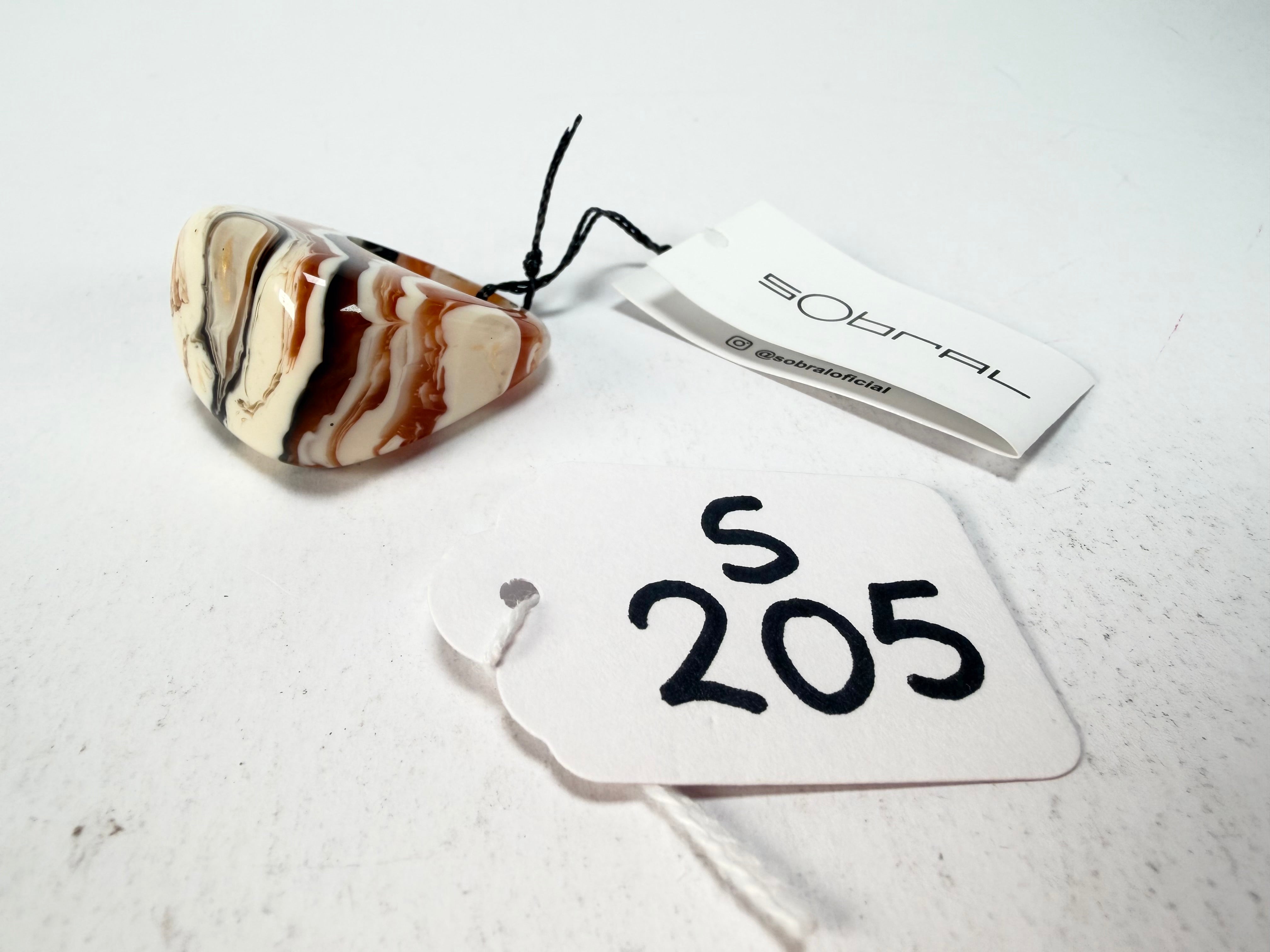 Sobral - Carmelo "Wave" Resin Ring ( 005325 ) - Size UK N / US 7
