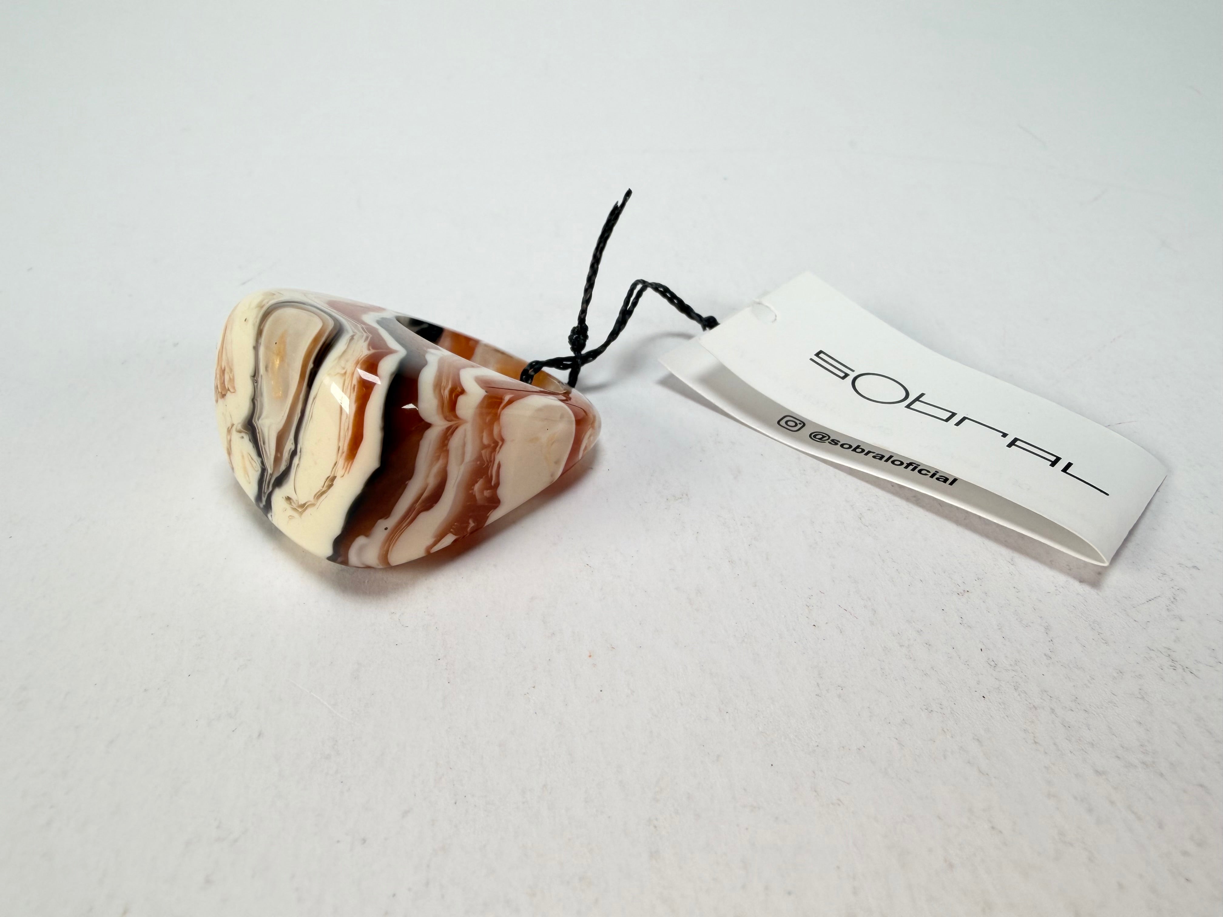 Sobral - Carmelo "Wave" Resin Ring ( 005325 ) - Size UK N / US 7