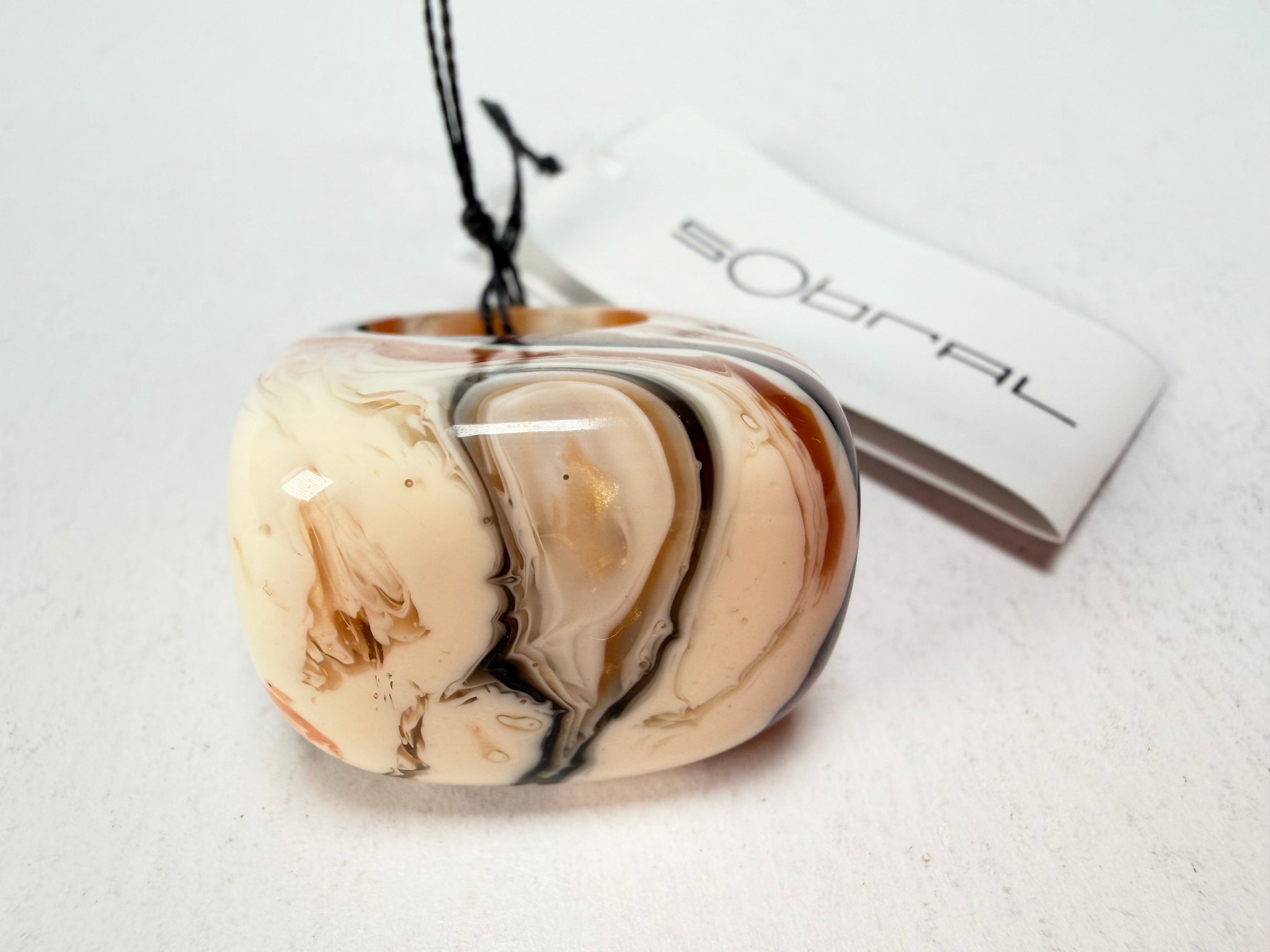 Sobral - Carmelo "Wave" Resin Ring ( 005325 ) - Size UK N / US 7
