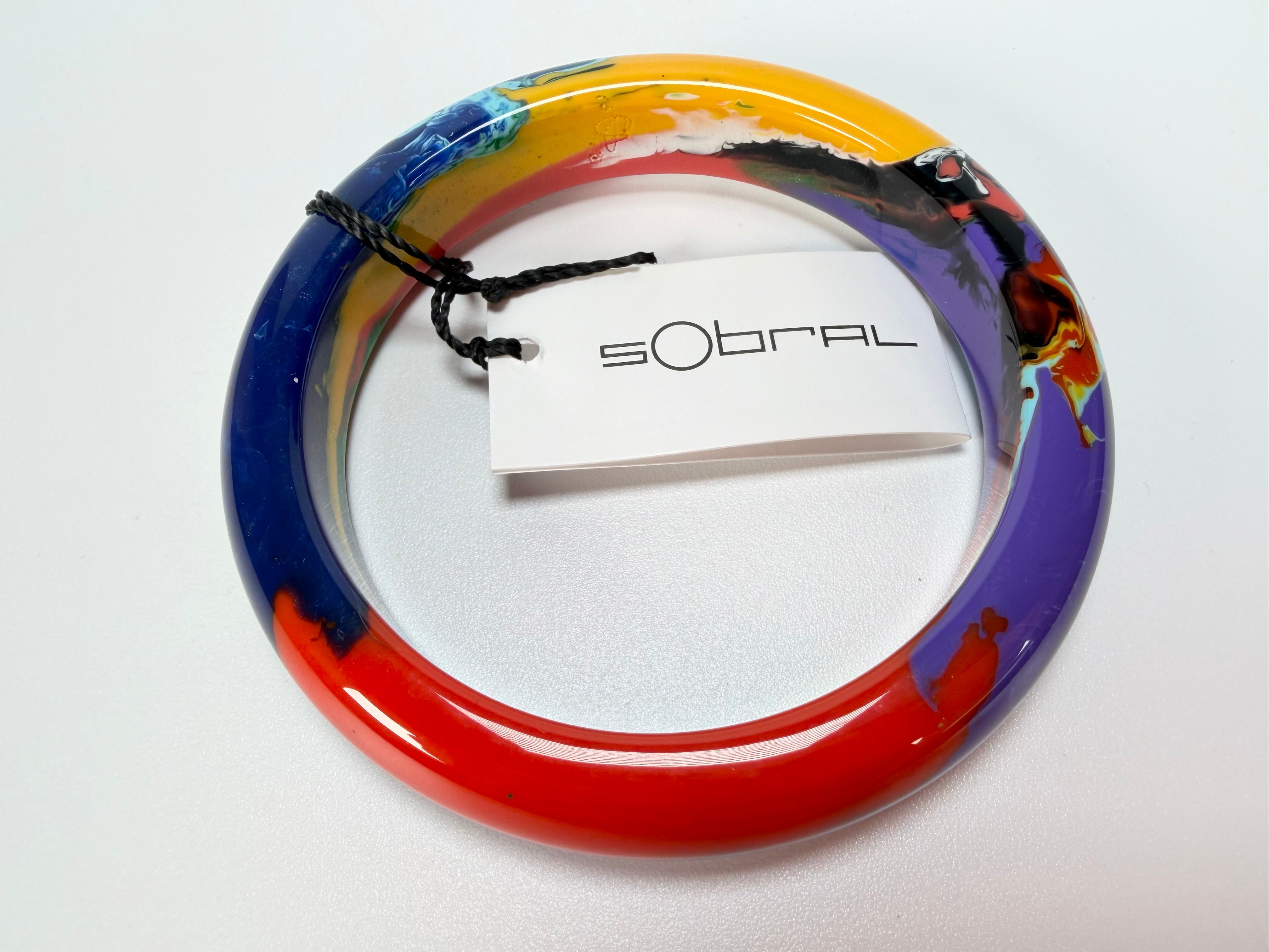 Sobral - Multi-Colour "PB14 Pollock" Resin Solid Bangle ( 001151 )