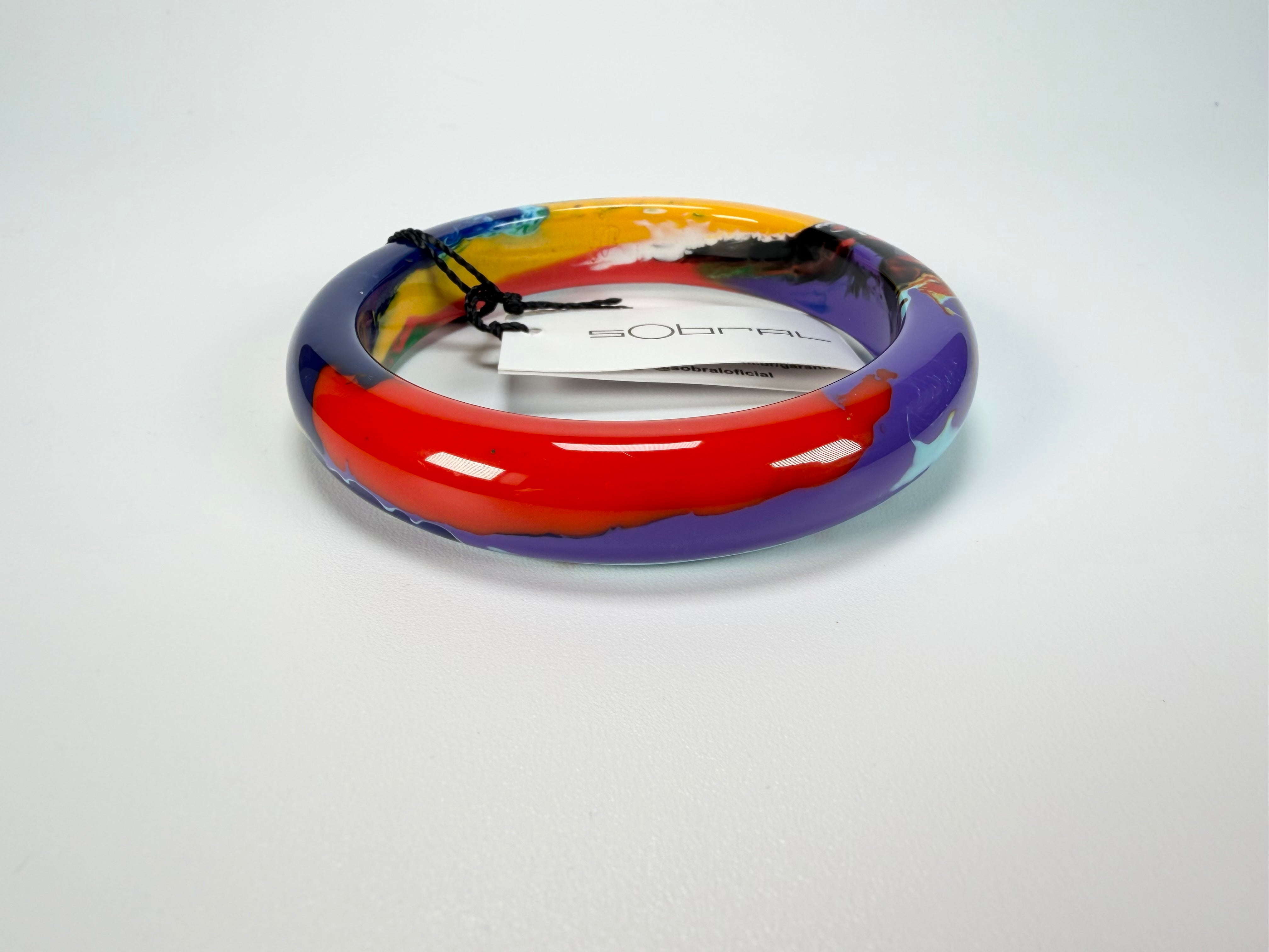 Sobral - Multi-Colour "PB14 Pollock" Resin Solid Bangle ( 001151 )