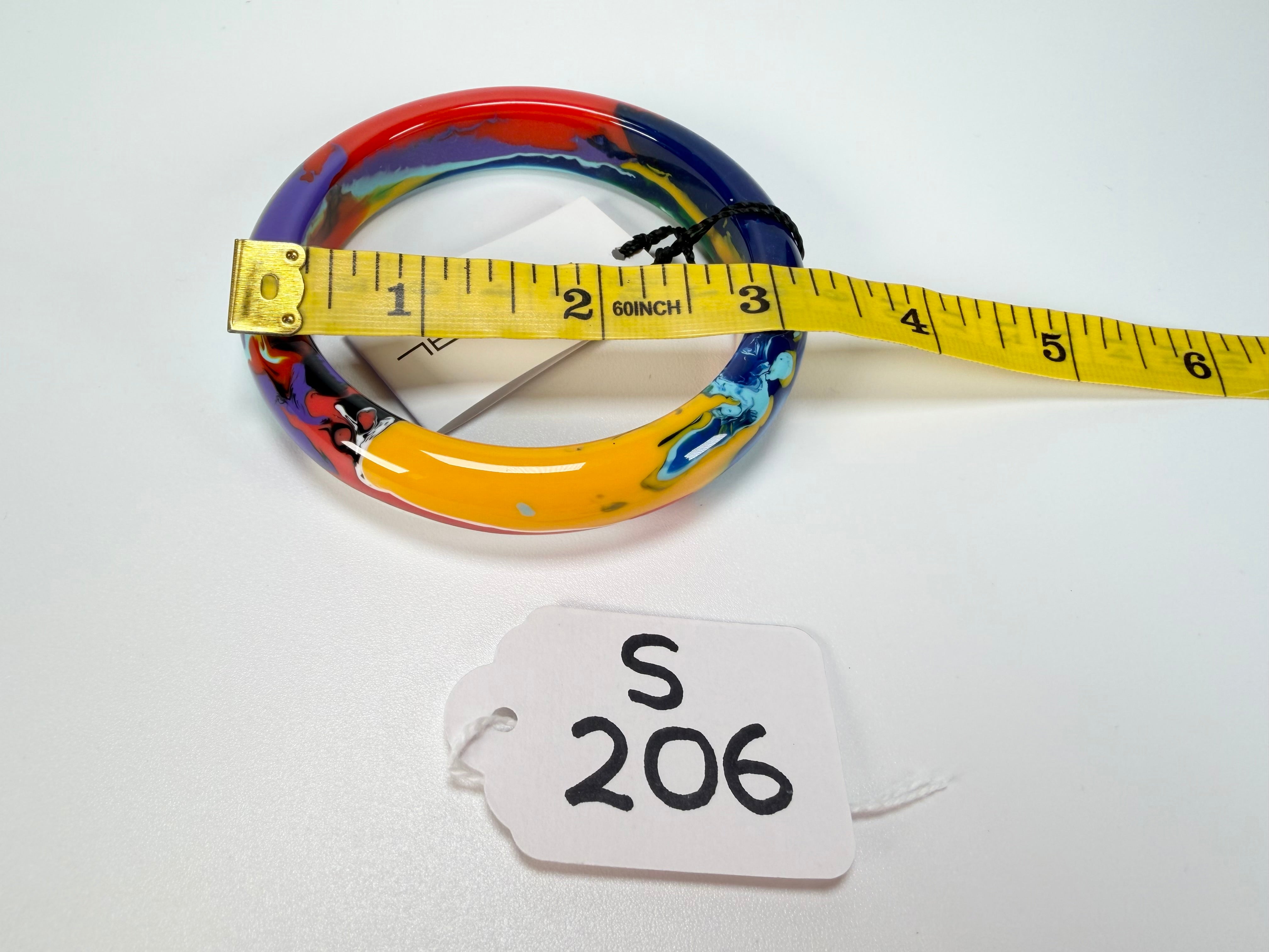 Sobral - Multi-Colour "PB14 Pollock" Resin Solid Bangle ( 001151 )