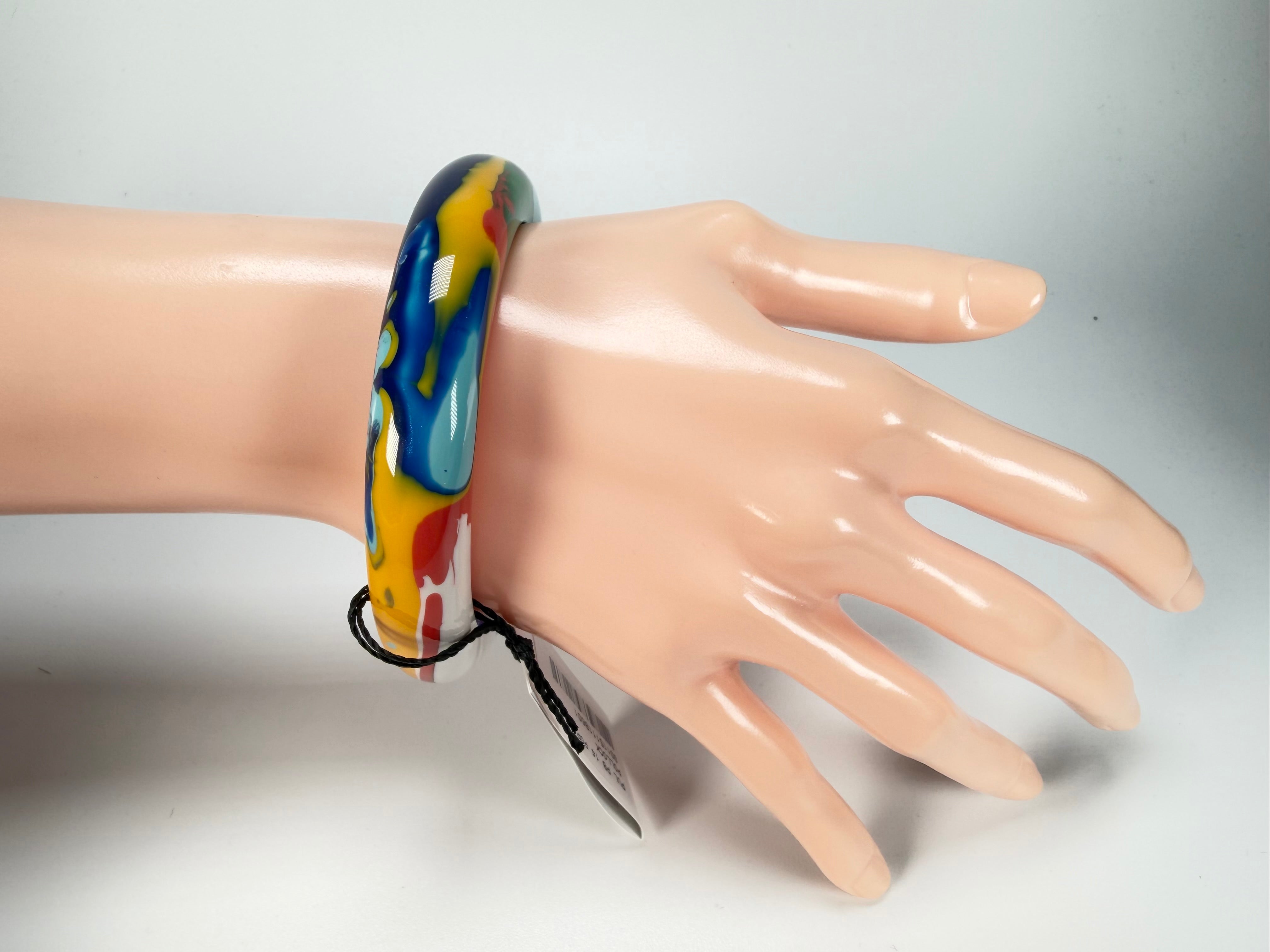 Sobral - Multi-Colour "PB14 Pollock" Resin Solid Bangle ( 001151 )