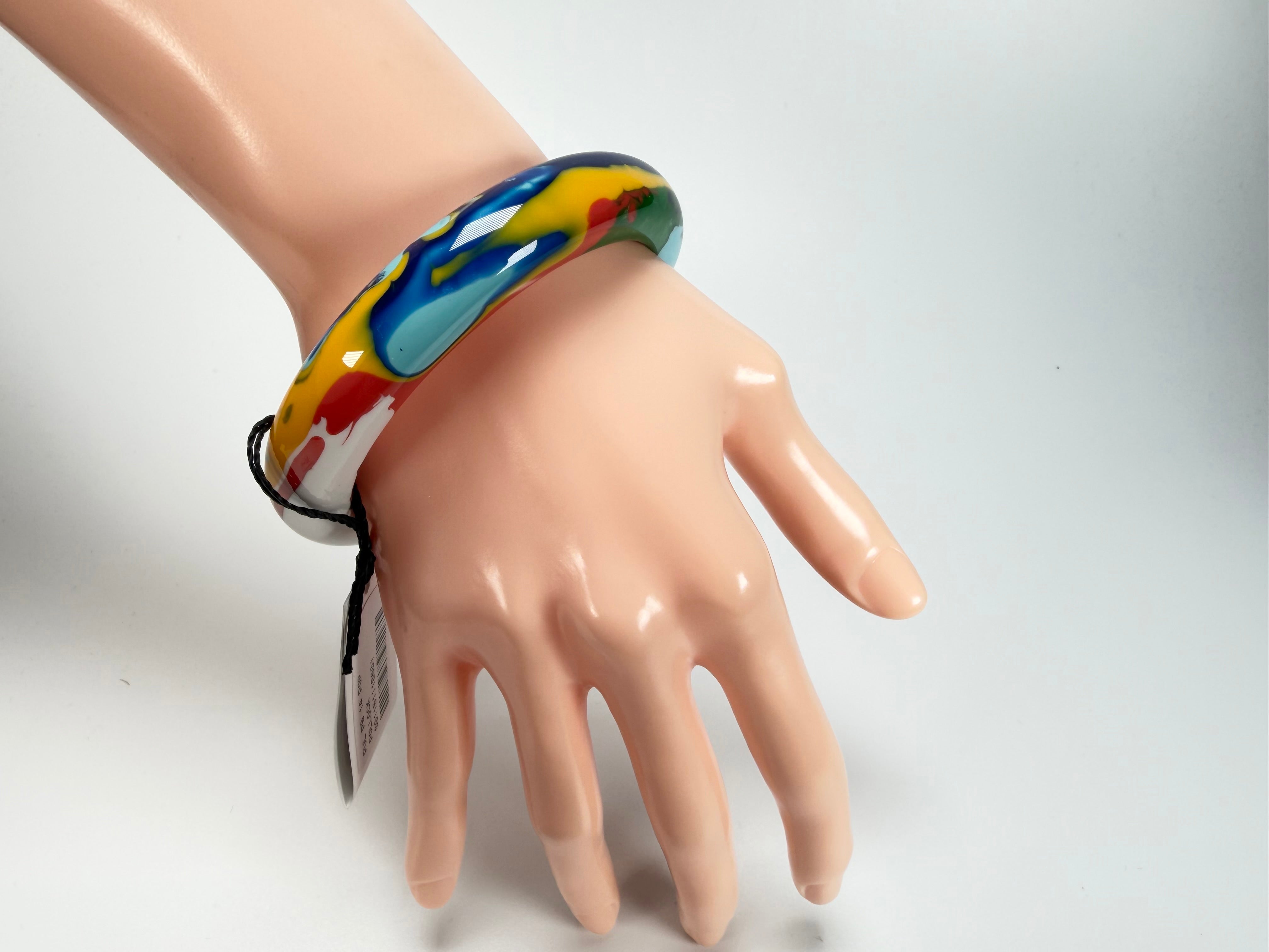 Sobral - Multi-Colour "PB14 Pollock" Resin Solid Bangle ( 001151 )