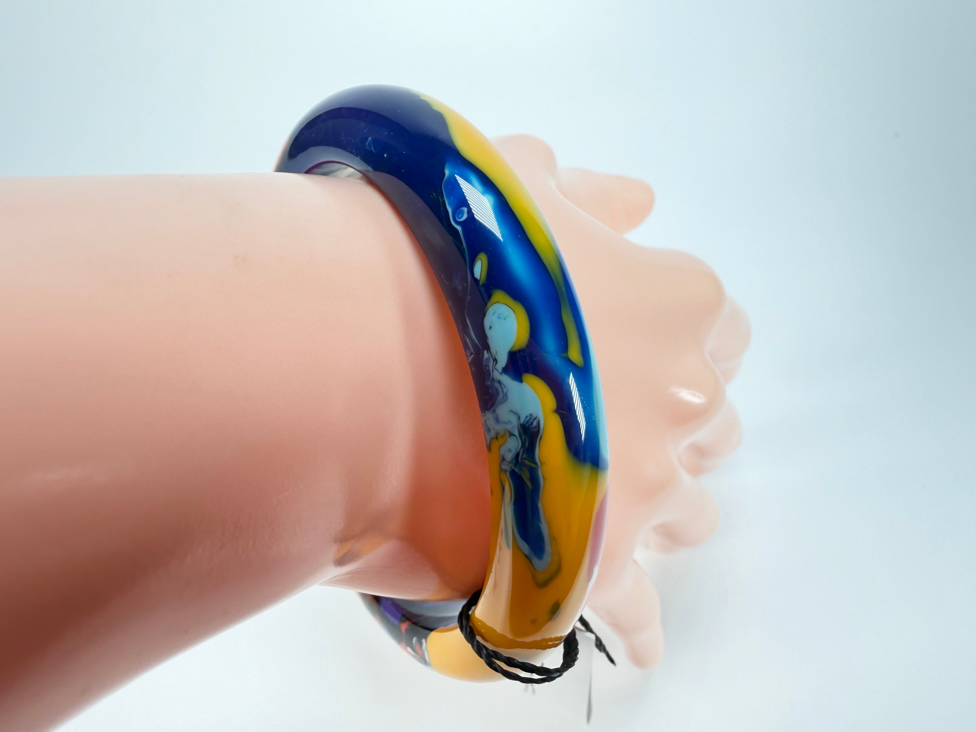 Sobral - Multi-Colour "PB14 Pollock" Resin Solid Bangle ( 001151 )
