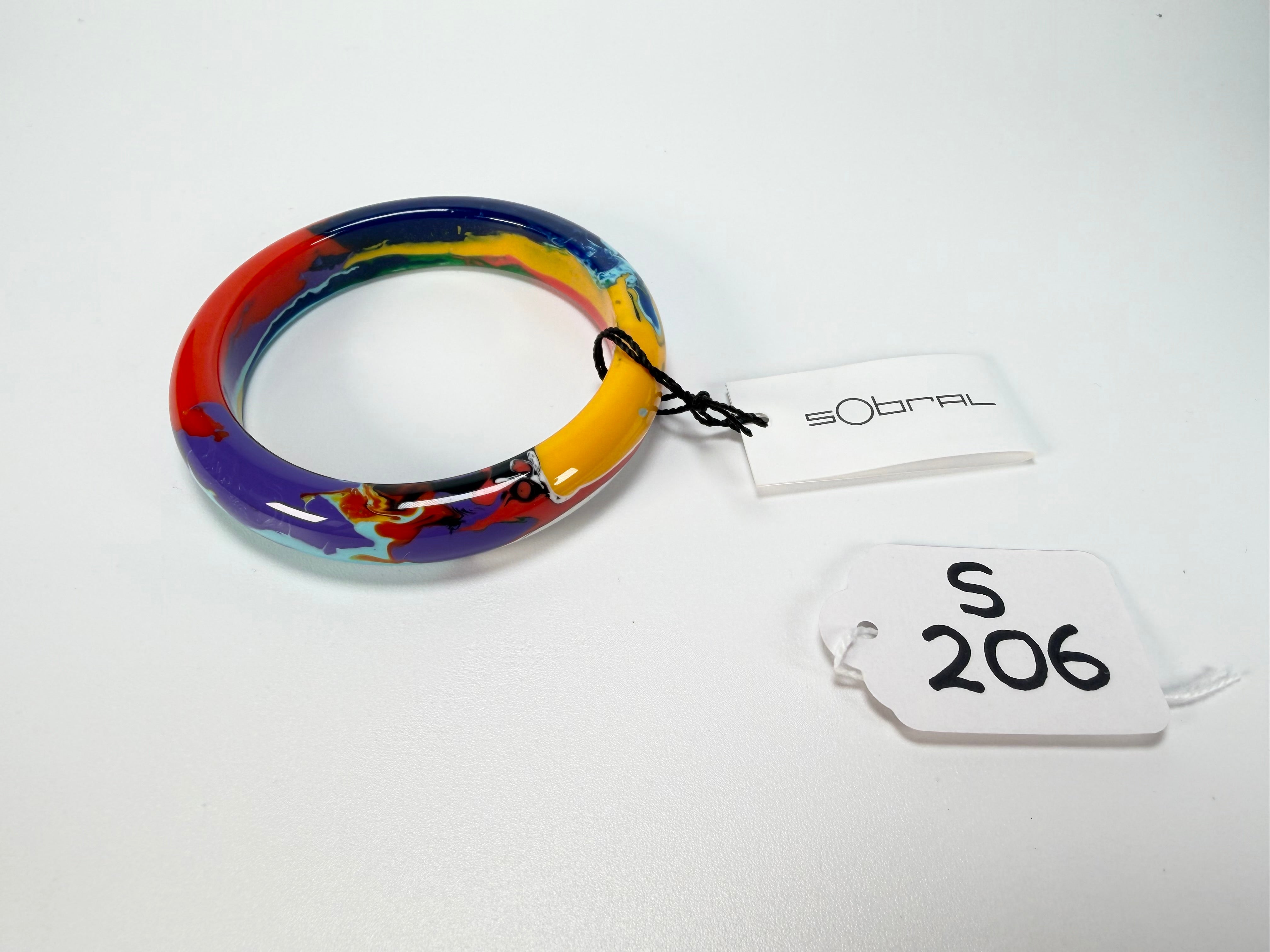 Sobral - Multi-Colour "PB14 Pollock" Resin Solid Bangle ( 001151 )