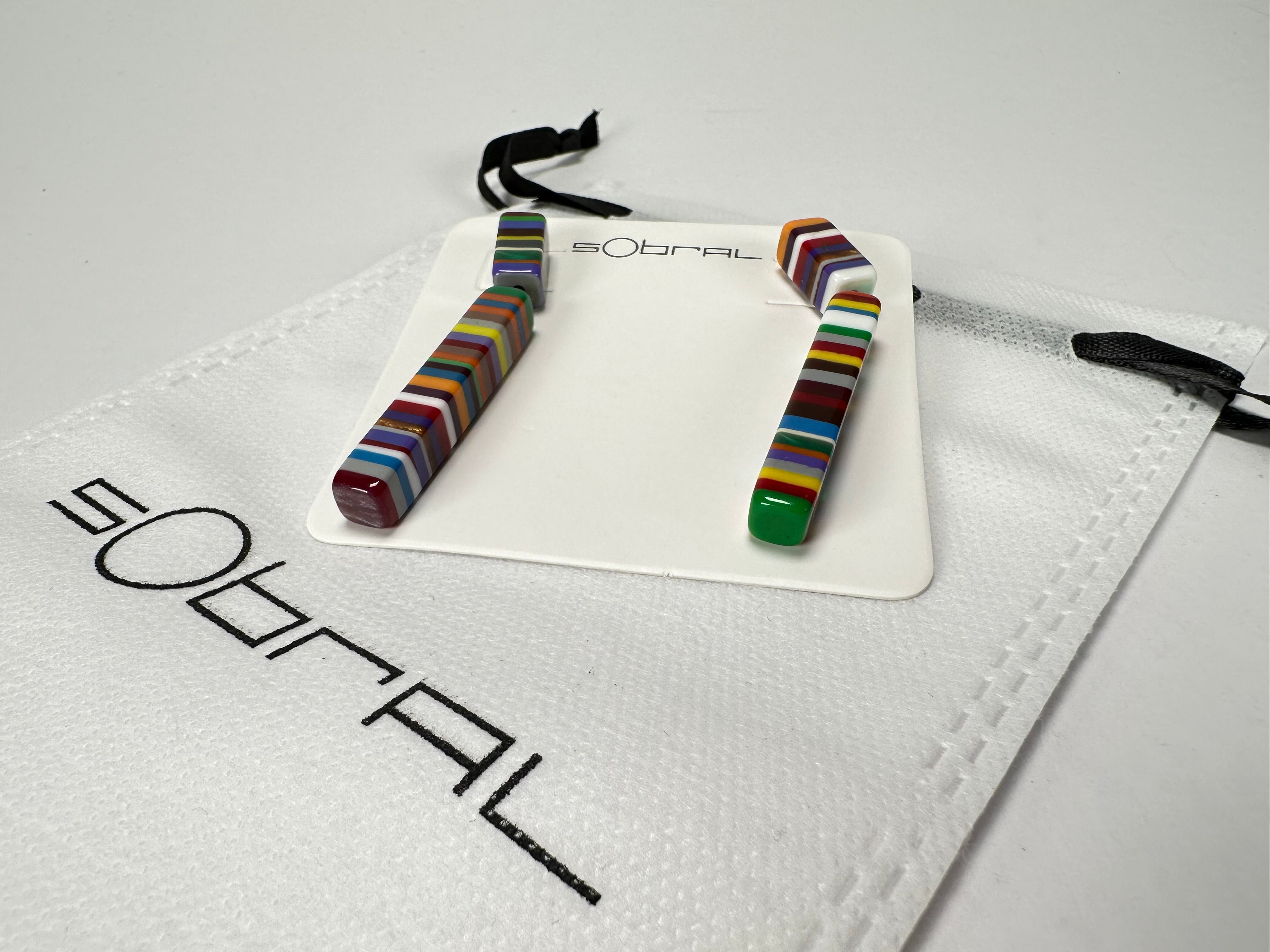 Sobral - Pop Art "Clarissa" Resin Earrings ( 002452 )