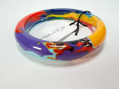 Sobral - Multi-Colour "PB14 Pollock" Resin Solid Bangle ( 001151 )
