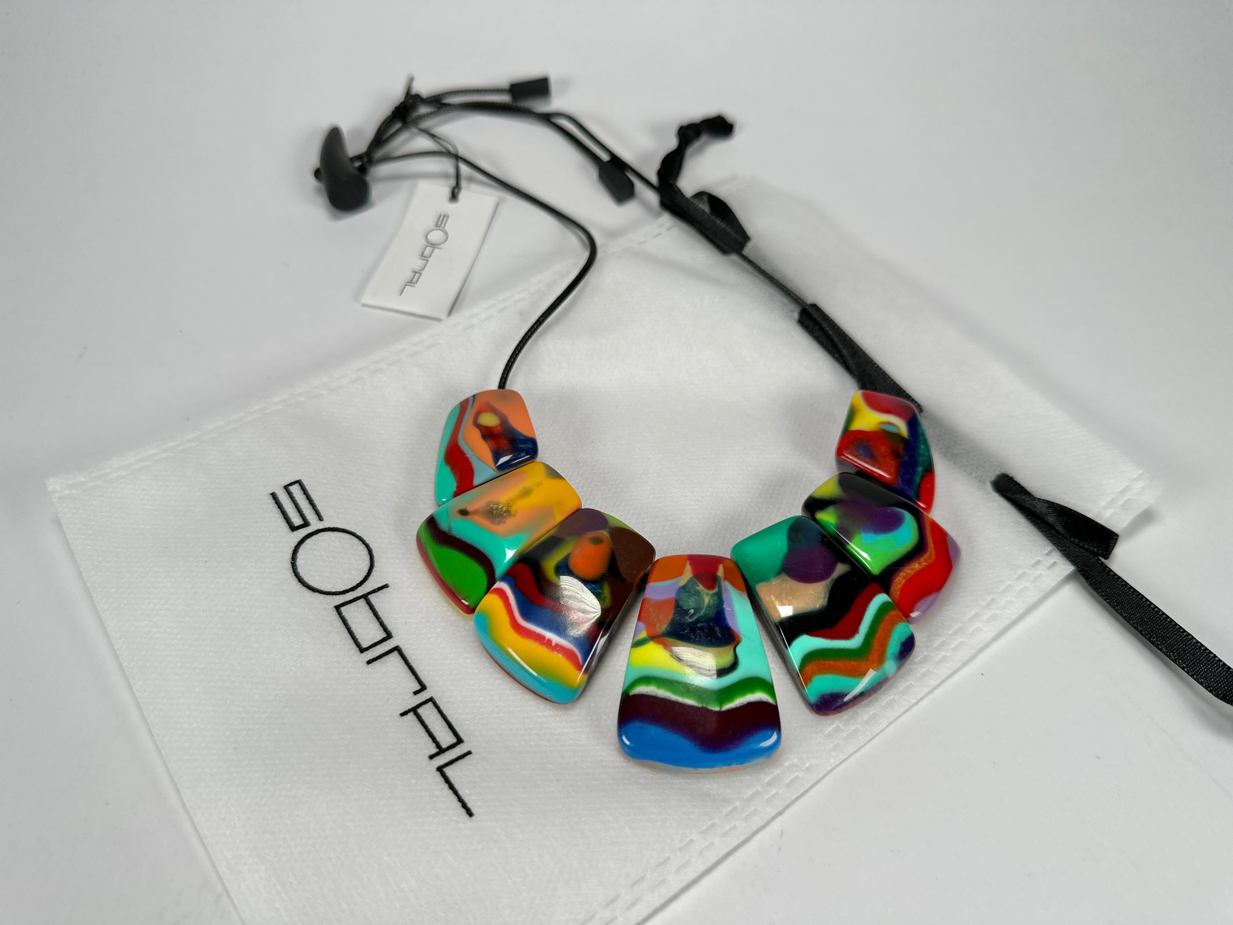Sobral - Multi-Colour "Franz" Resin Necklace ( 003615 )