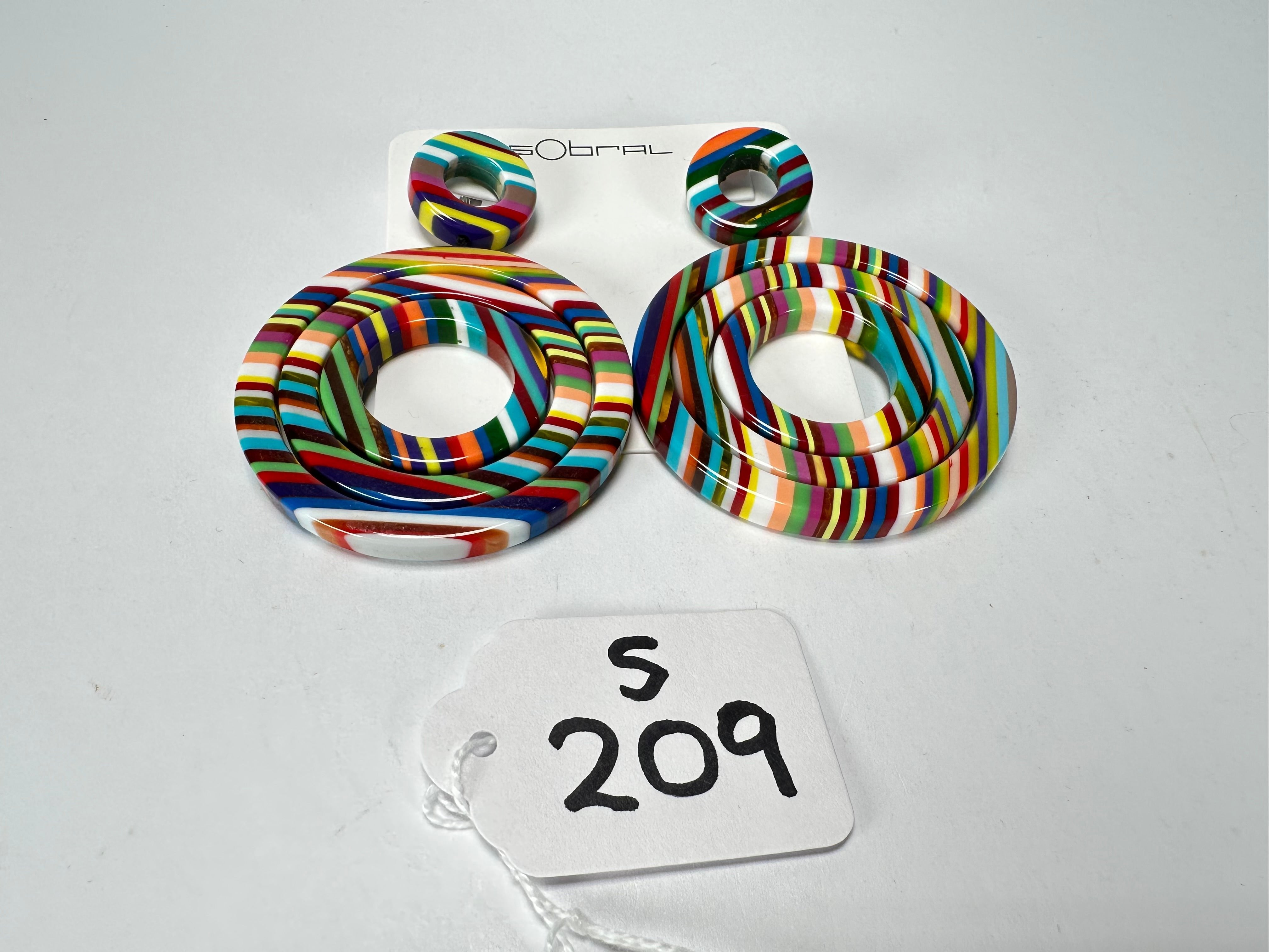 Sobral - Pop Art "Modernismo" Resin Earrings ( 004892 )