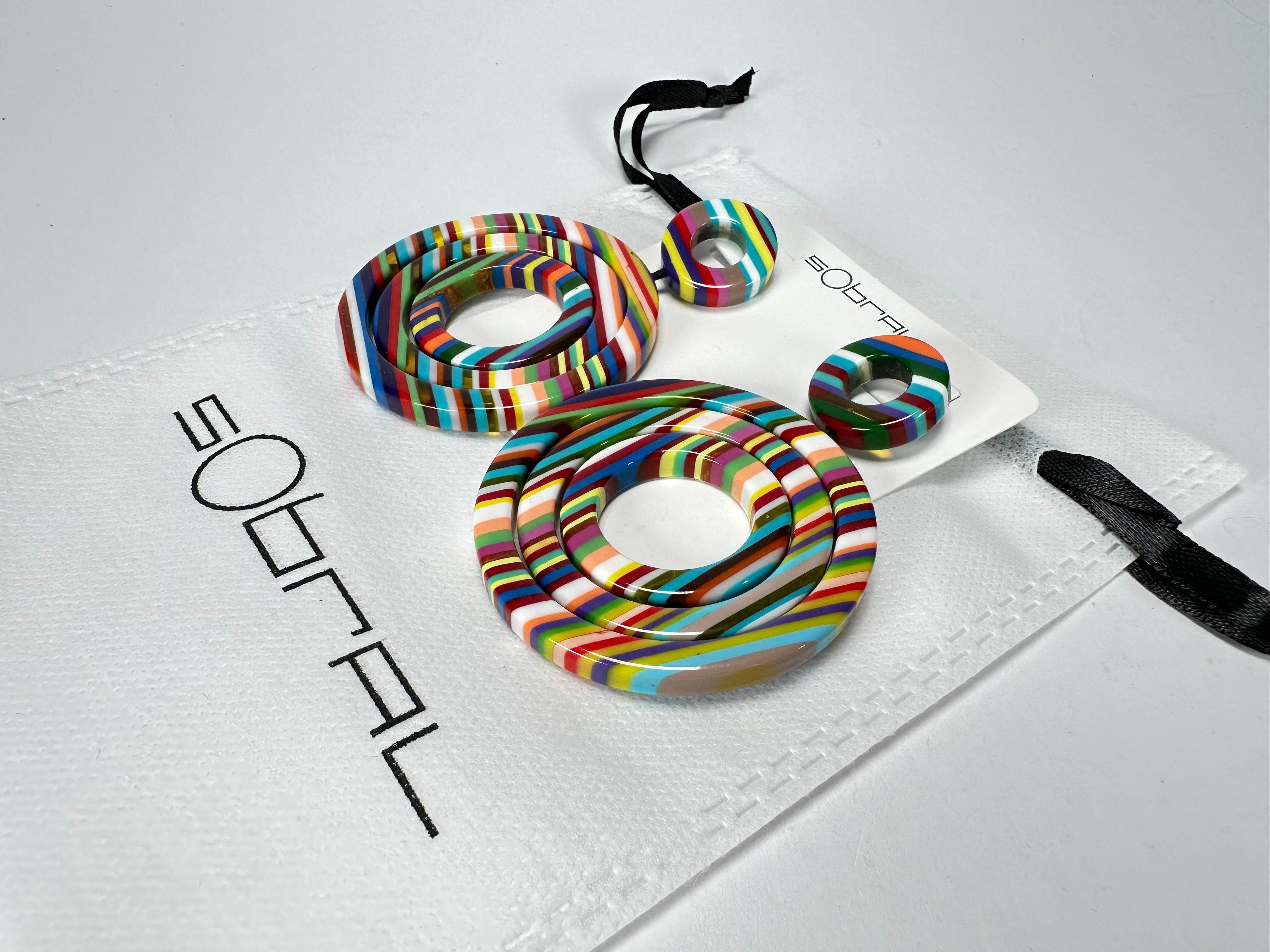 Sobral - Pop Art "Modernismo" Resin Earrings ( 004892 )