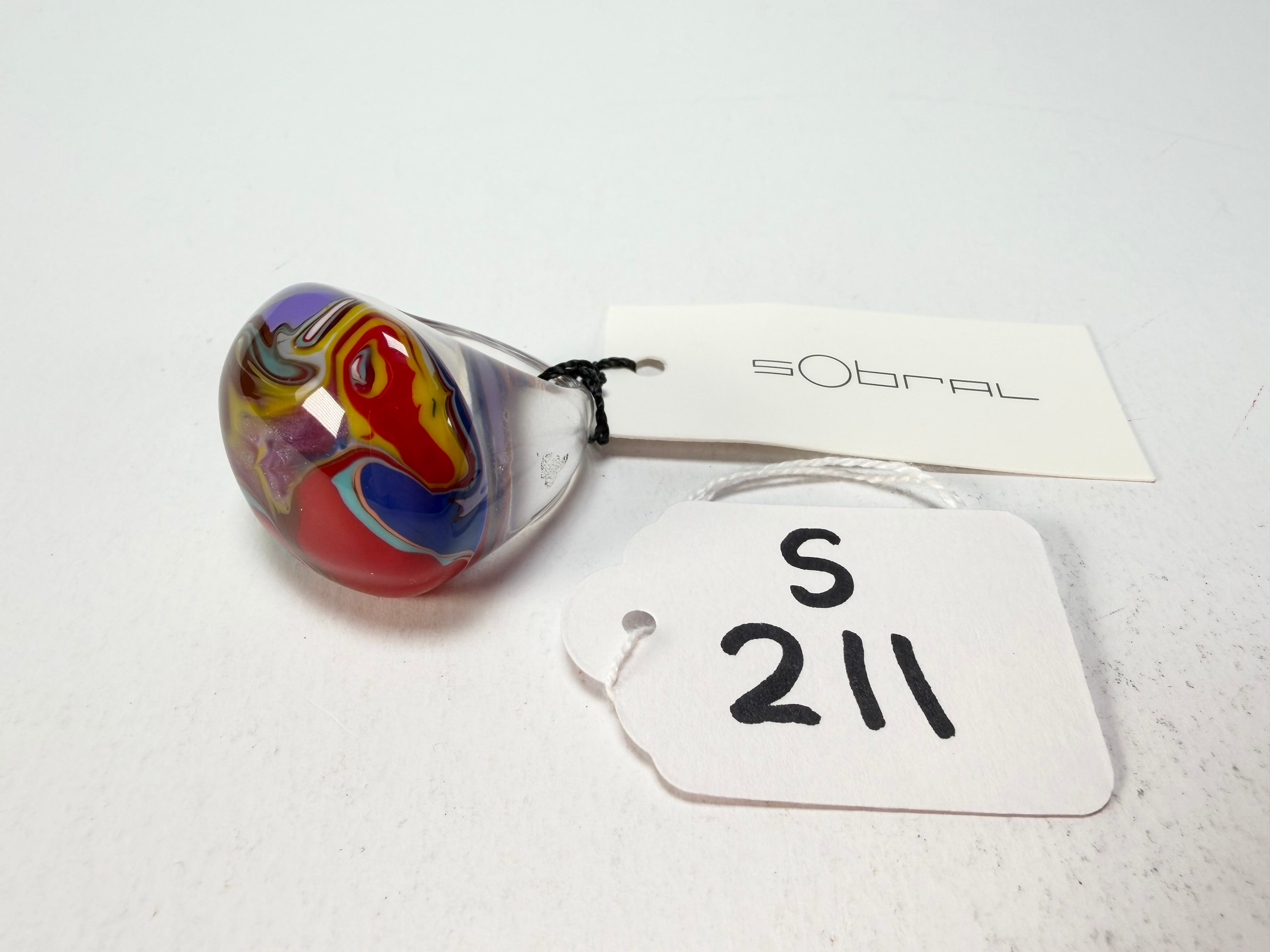 Sobral - Planets "Saturno" Pollock Resin Ring ( 005457 ) - Size UK Q / US 8