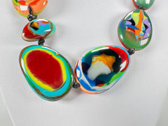 Sobral - Multi-Colour "Gaby" K.Polido Resin Necklace ( 004053 )