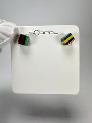 Sobral - Pop Art "Cubinho" Resin Earrings ( 000096 )