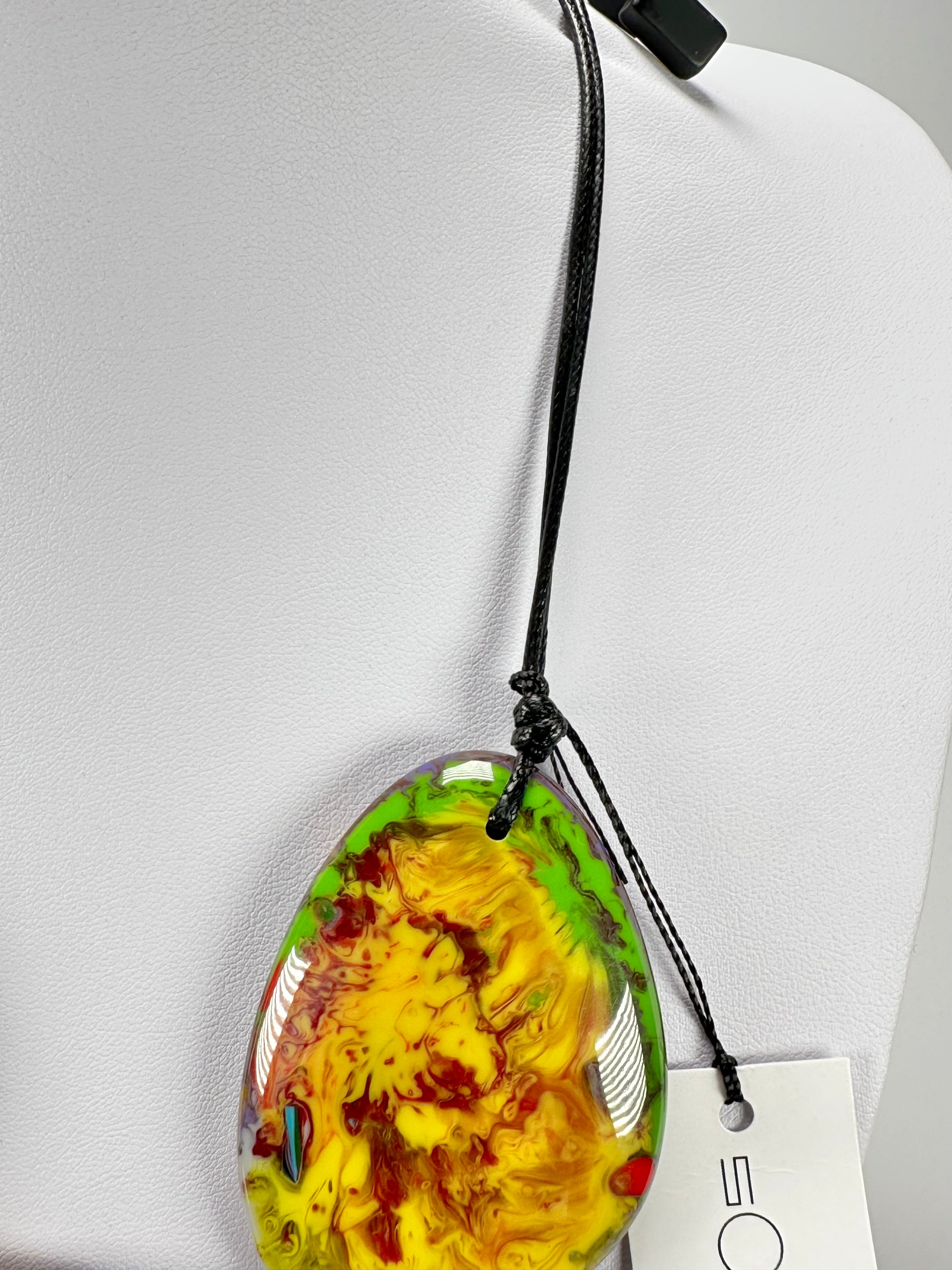 Sobral - Multi-Colour "Ebony Efeitos" K.Polido Resin Necklace ( 004334 )