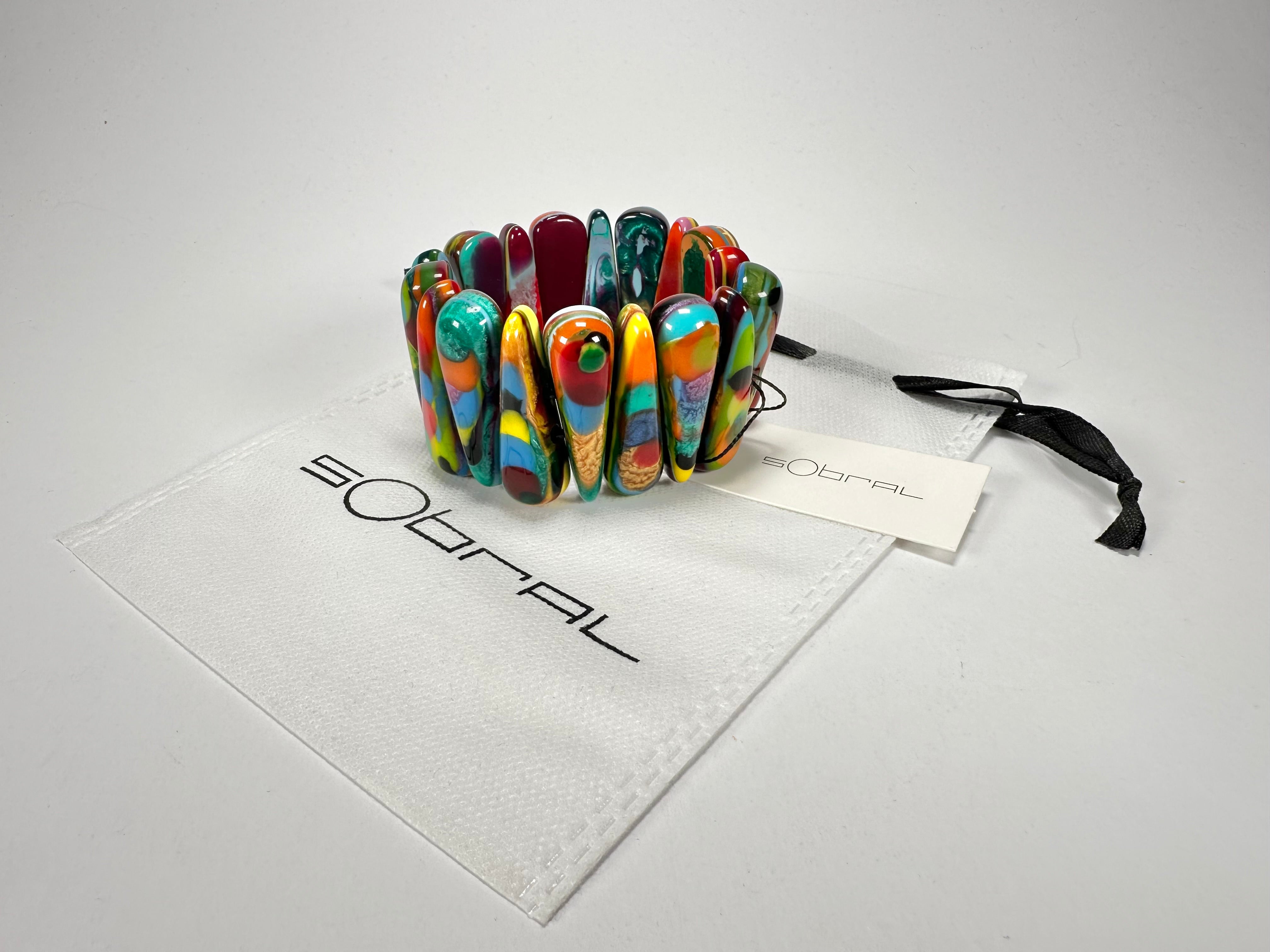 Sobral - Multi-Colour "Maria Efeitos" K.Polido Elasticated Resin Bracelet ( 004500 )