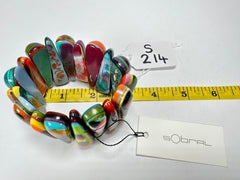 Sobral - Multi-Colour "Maria Efeitos" K.Polido Elasticated Resin Bracelet ( 004500 )