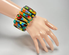 Sobral - Multi-Colour "Maria Efeitos" K.Polido Elasticated Resin Bracelet ( 004500 )