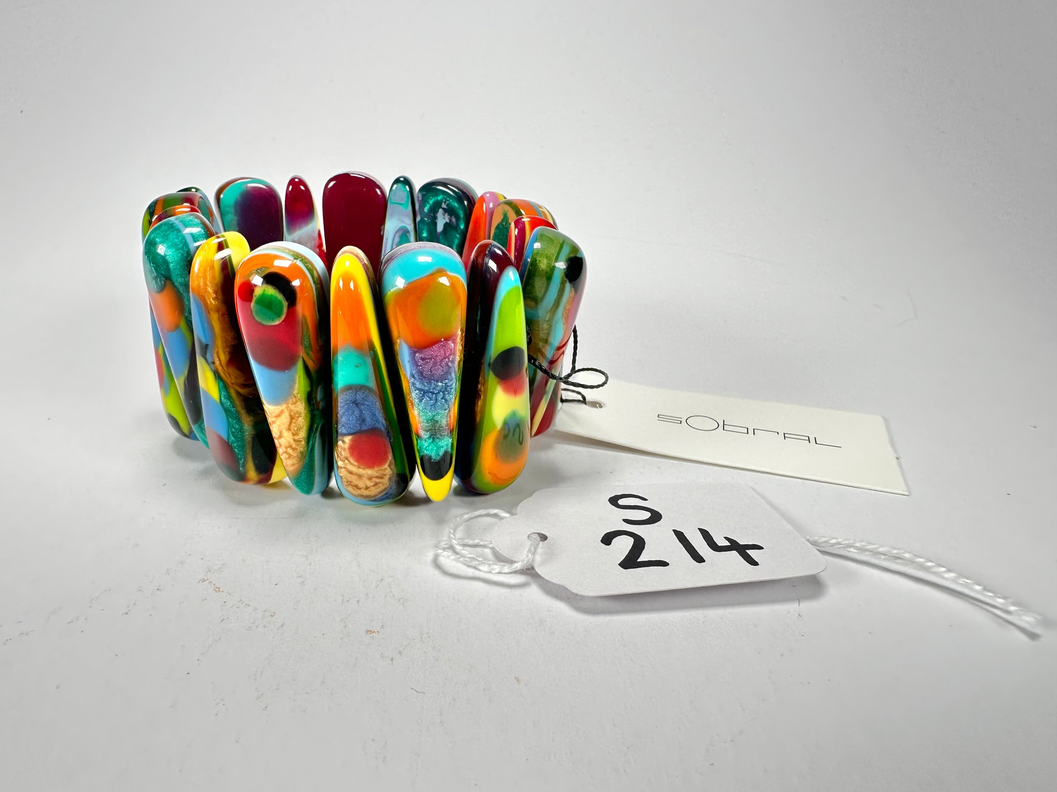 Sobral - Multi-Colour "Maria Efeitos" K.Polido Elasticated Resin Bracelet ( 004500 )